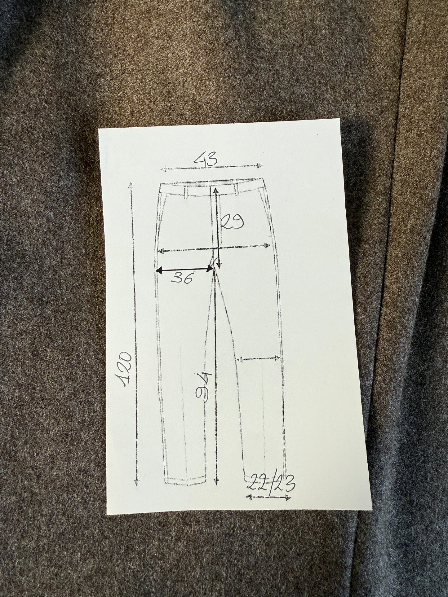 Pantaloni anni ‘90 in flanella marrone chiaro (NOS) - tg. 48/50