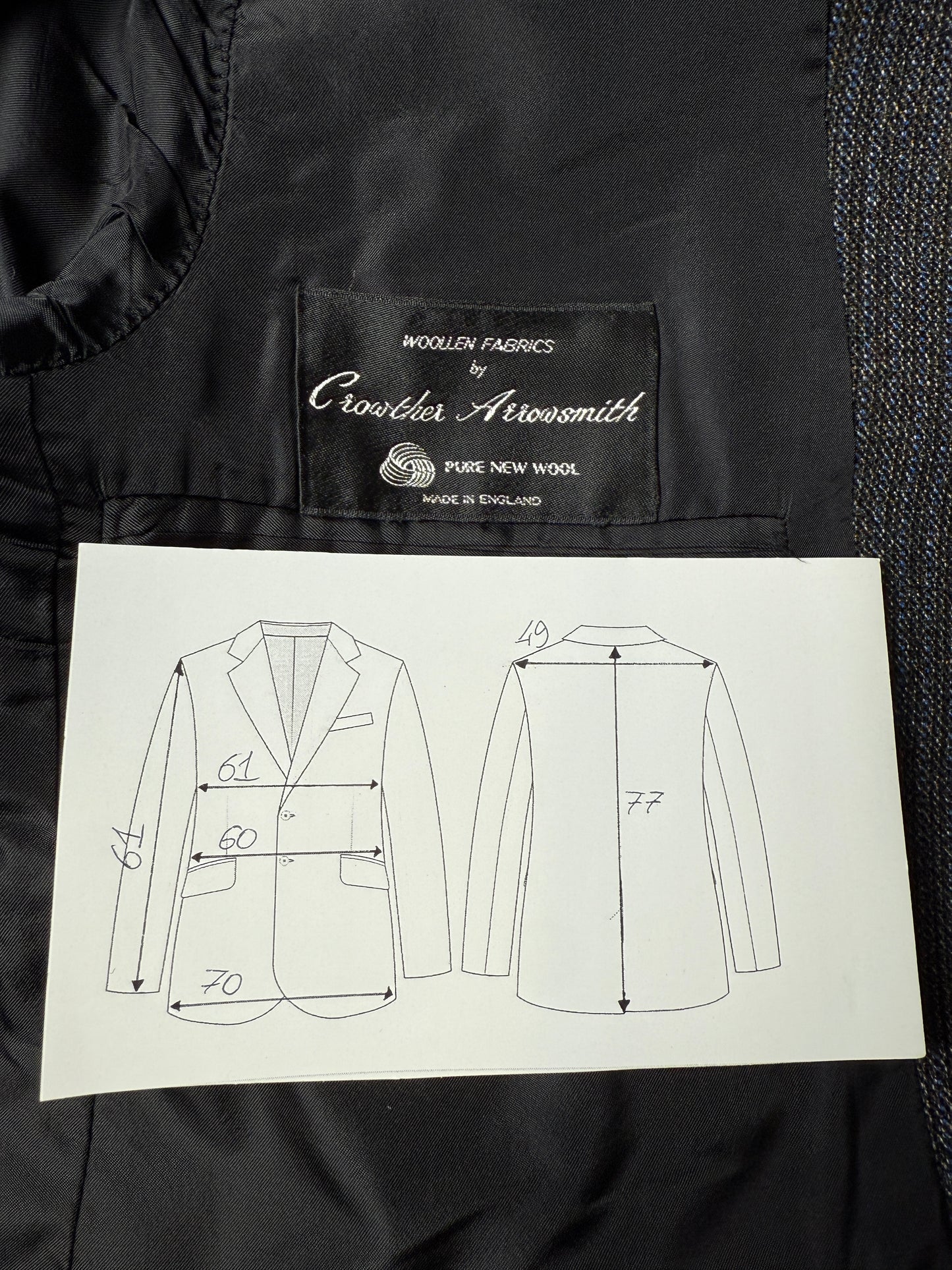 Giacca sartoriale in lana pesante inglese - tg. 54/56 drop basso