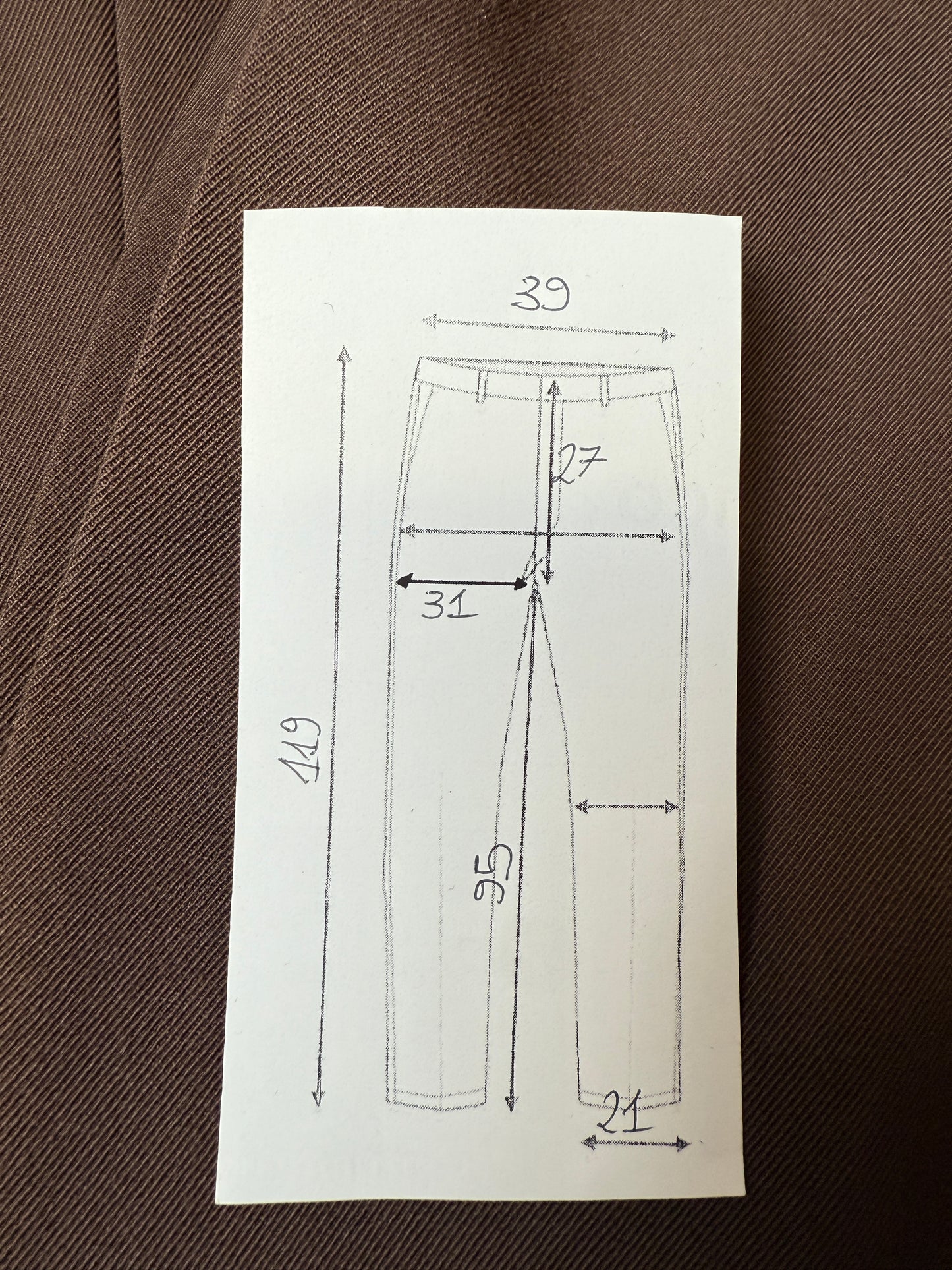 Pantaloni anni ‘80 in twill di lana color cioccolato (NOS) - tg. 44