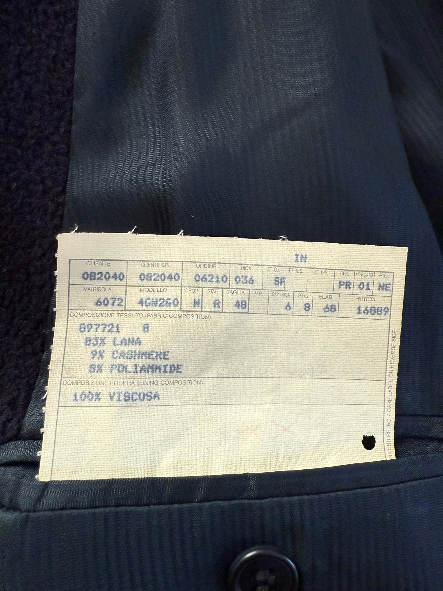 Cappotto raglan E. Zegna in bouclé di lana - tg. 48-52