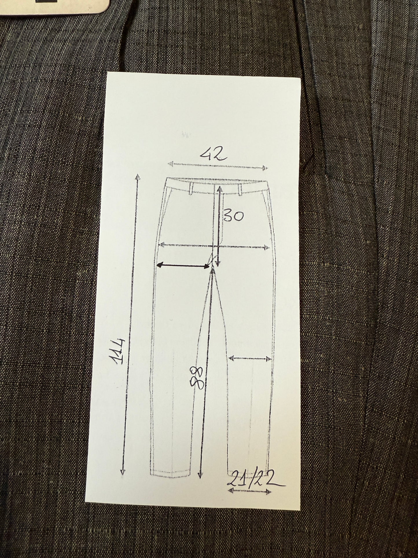 Pantalone anni ‘80 misto viscosa e lino (NOS) - tg. 48