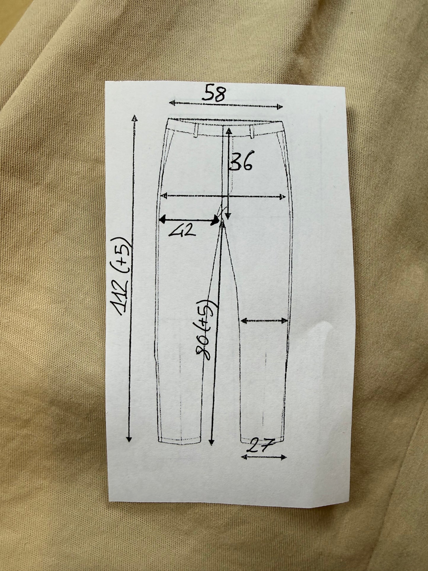 Pantaloni sartoriali cotone chino - tg. 60/62