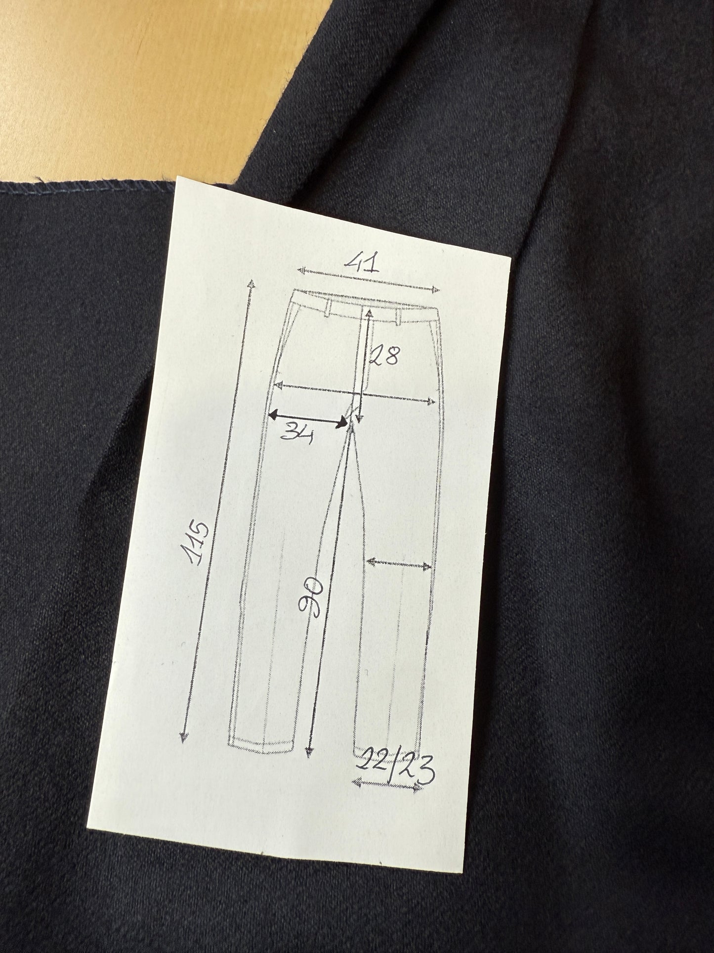 Pantaloni flanella blu notte (NOS) - tg. 46/48