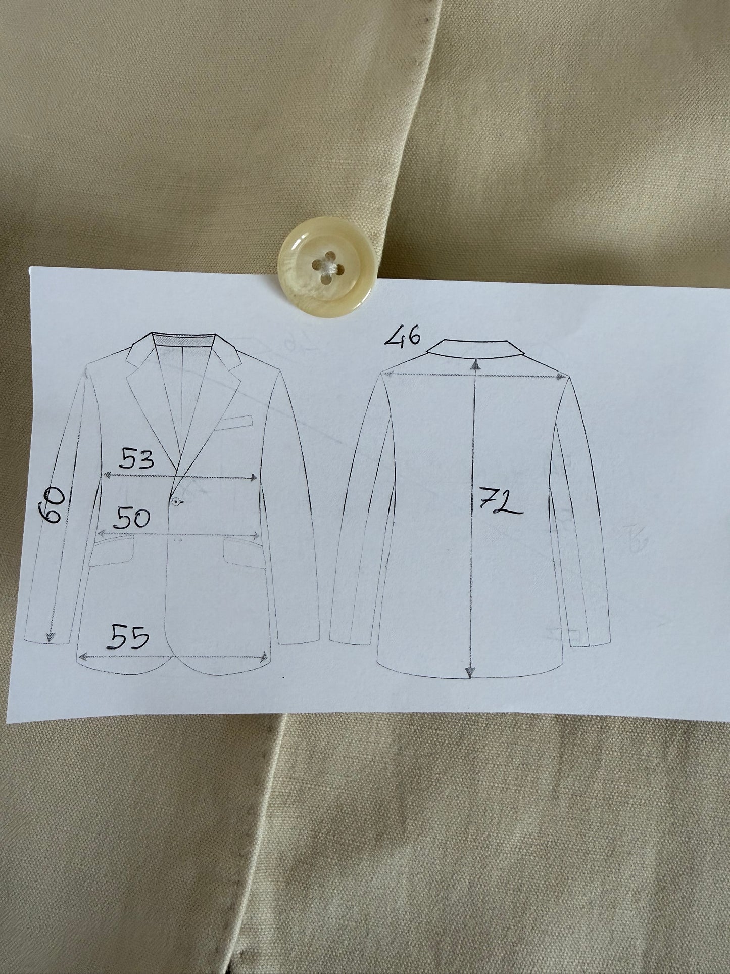 Giacca Lardini bianco panna in cotone e lino - tg. 48