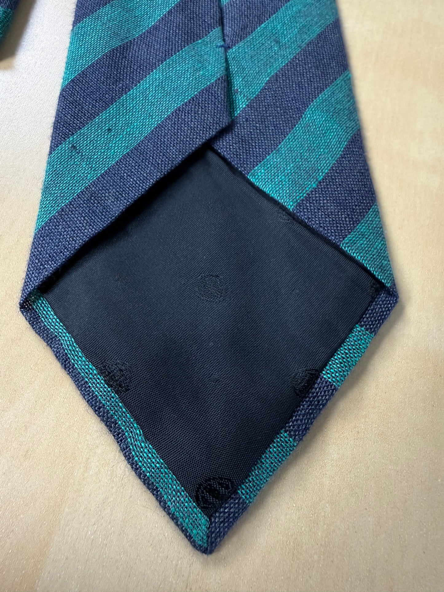 Cravatta Ermenegildo Zegna regimental in lino