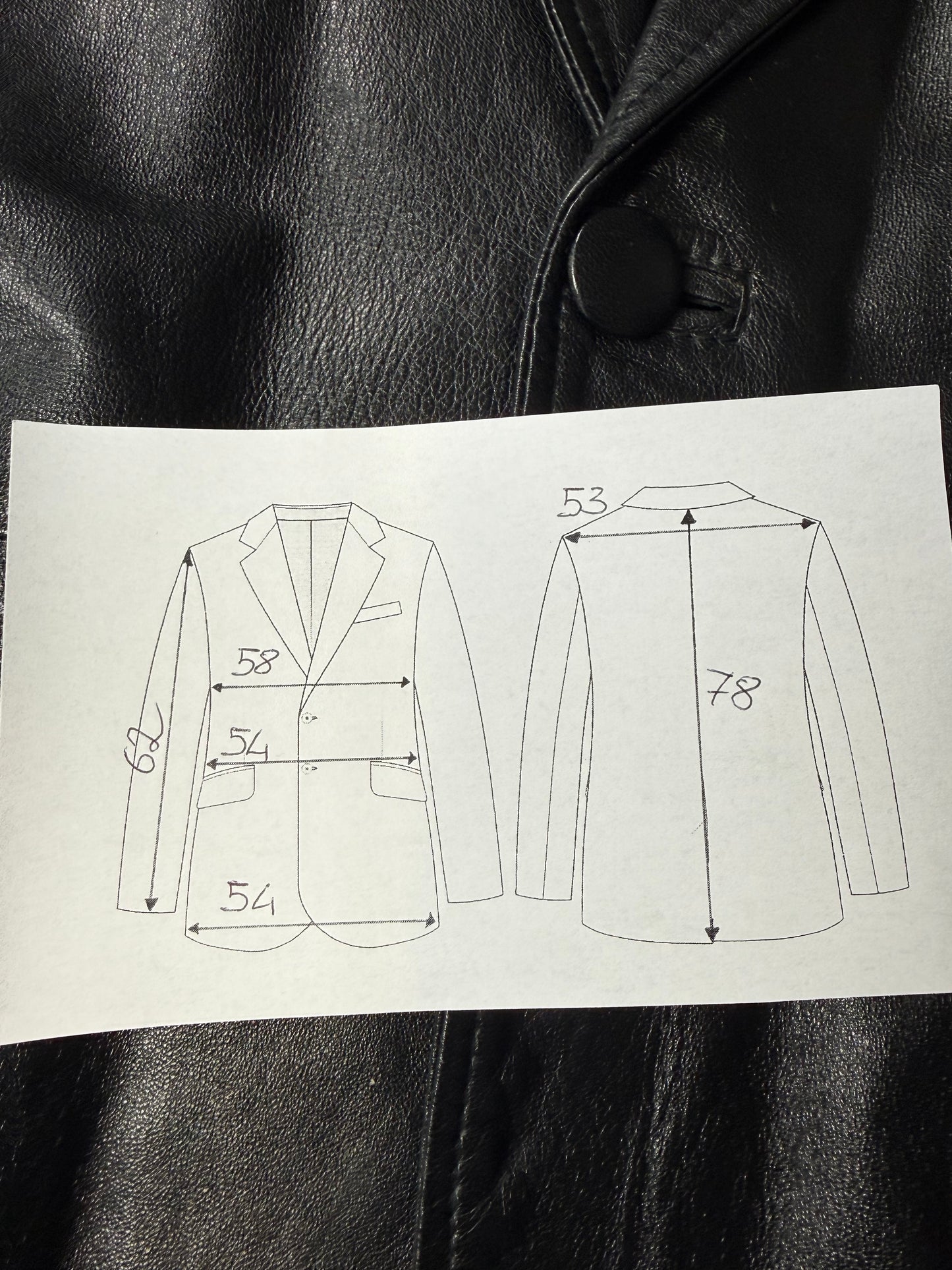 Giacca blazer in pelle anni ‘80 - tg. 50