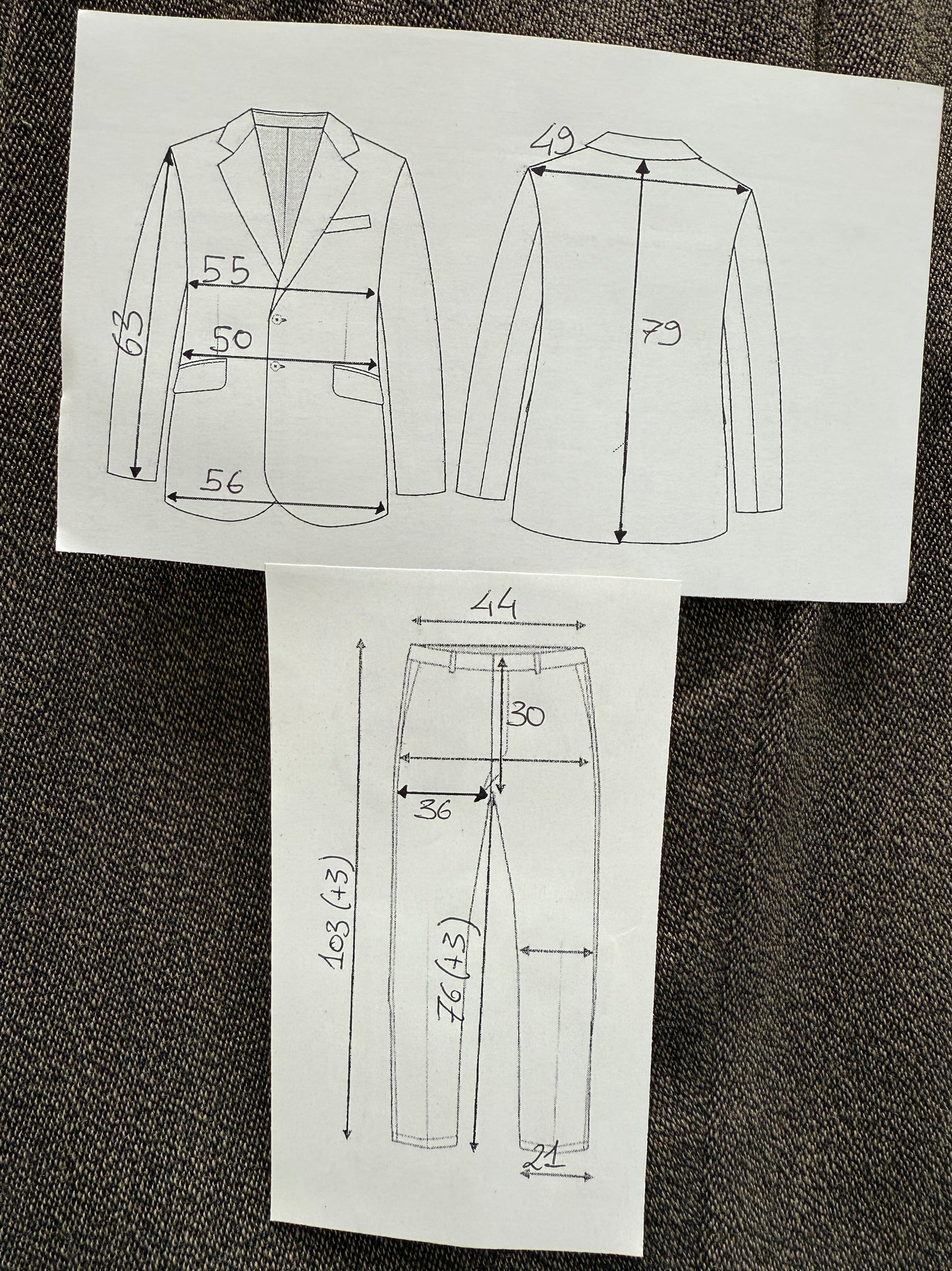 Completo anni ‘90 covert cachi - tg. 48/50