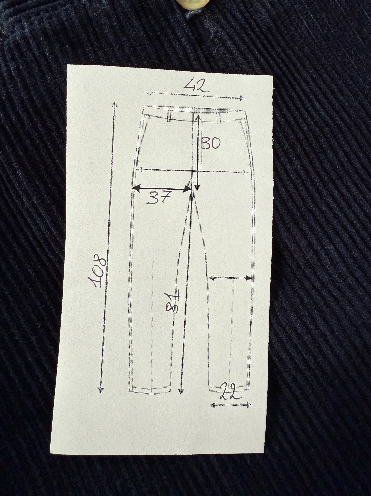 Pantaloni velluto a coste blu anni ‘90 - tg. 48