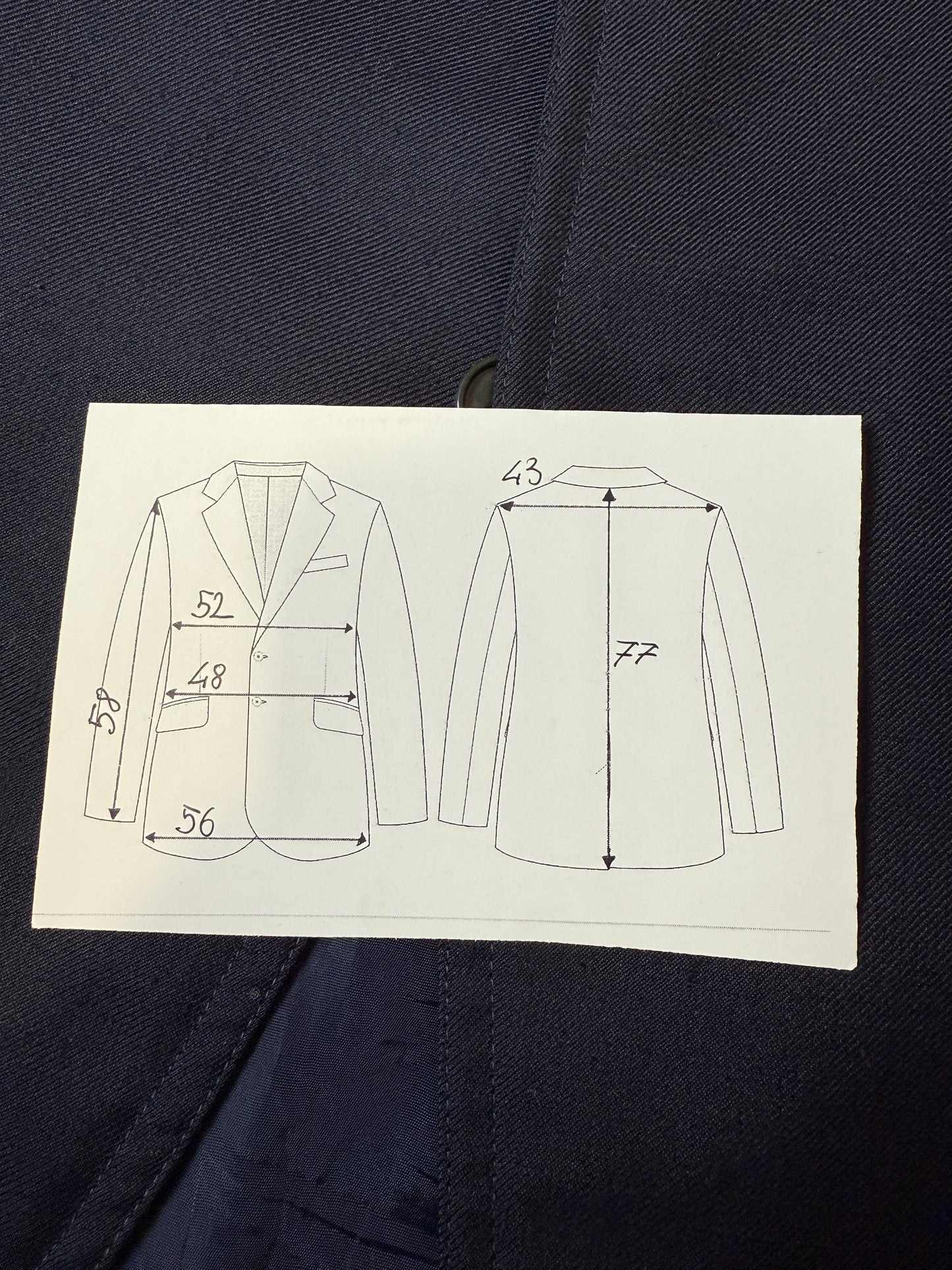 Giacca blu anni ‘70 in pura seta - tg. 46/48