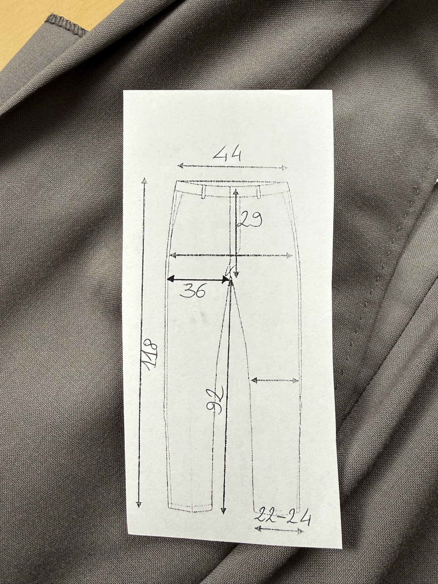 Pantaloni fresco lana grigio-verde petrolio anni ‘80 (NOS) - tg. 50