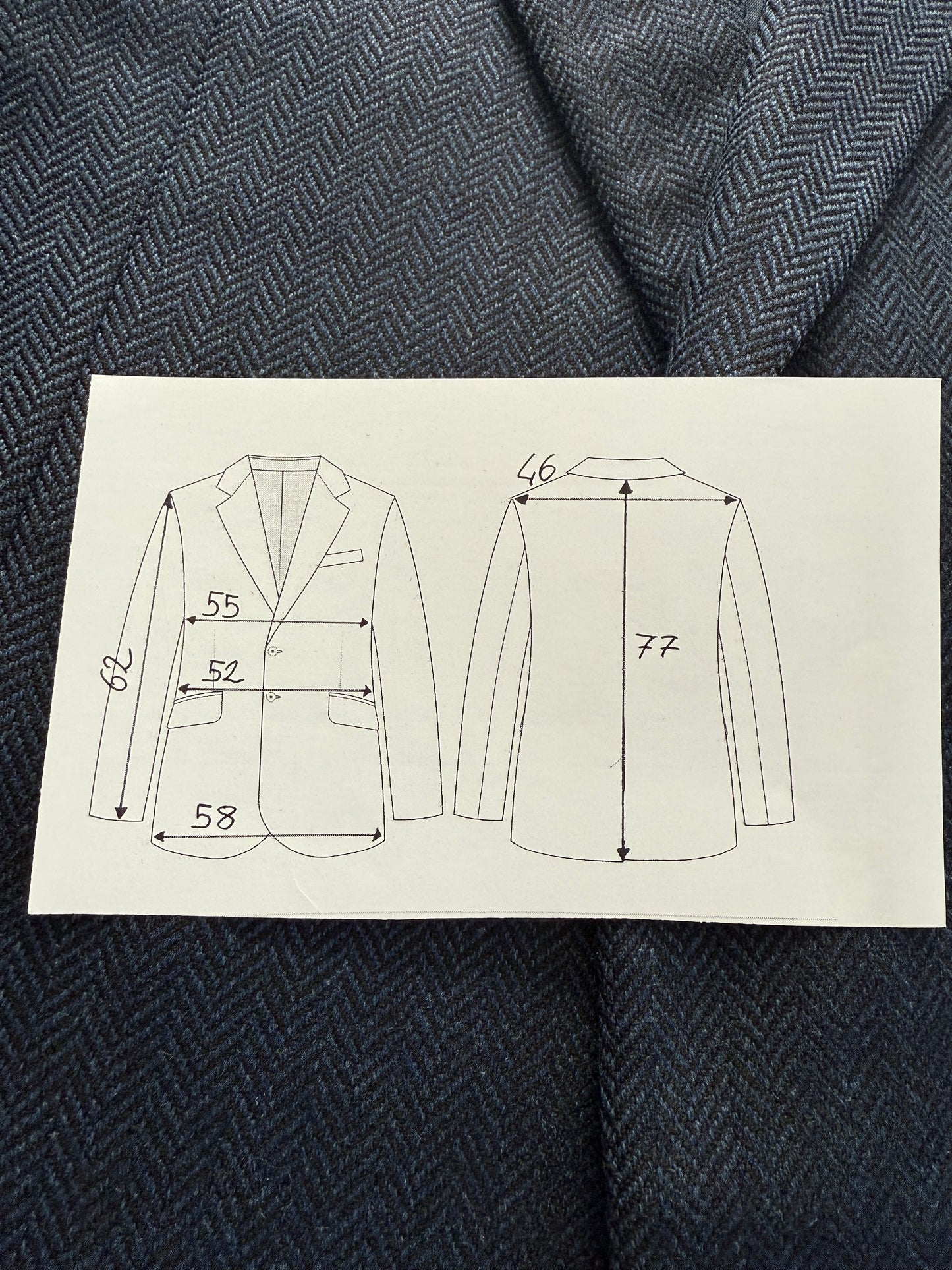 Giacca anni '90 spigato lana e cashmere Loro Piana - tg. 50/52