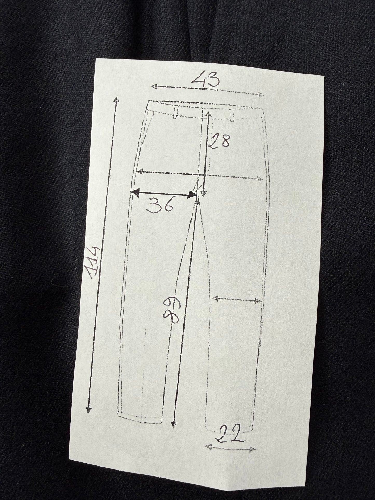 Pantaloni anni ‘90 flanella blu notte (NOS) - tg. 48/50