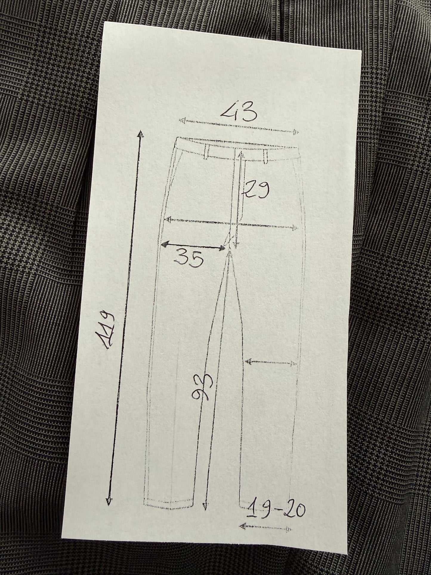 Pantaloni anni ‘80 fresco lana principe di Galles (NOS) - tg. 48