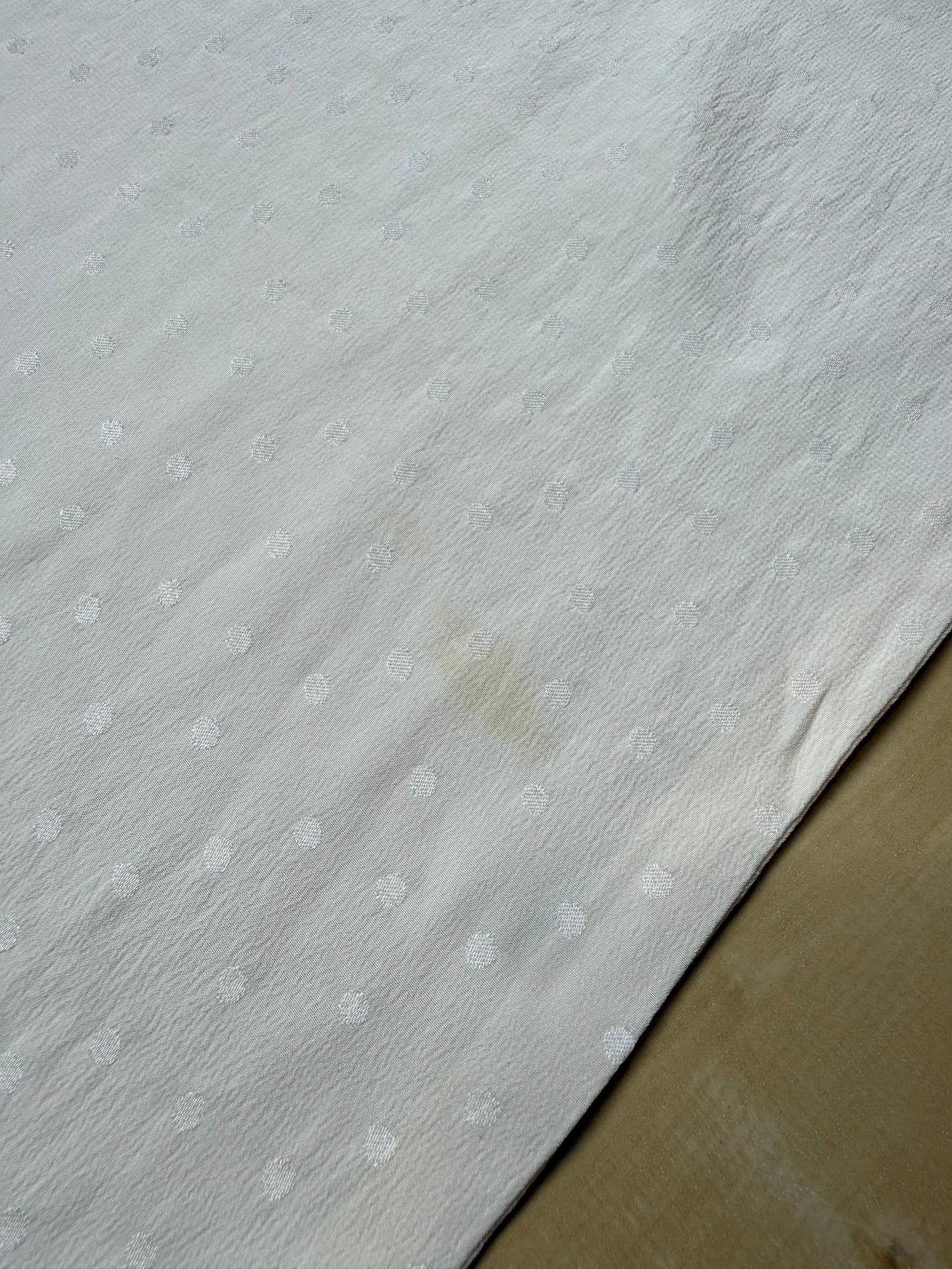 Sciarpa in seta da smoking vintage a pois jacquard