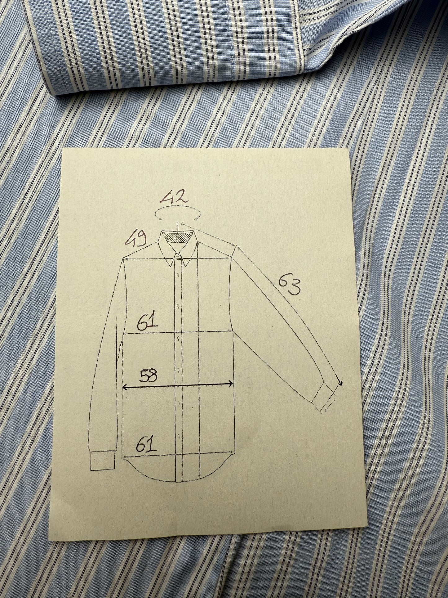 Camicia Ballantyne azzurra a righe - tg. L collo 42