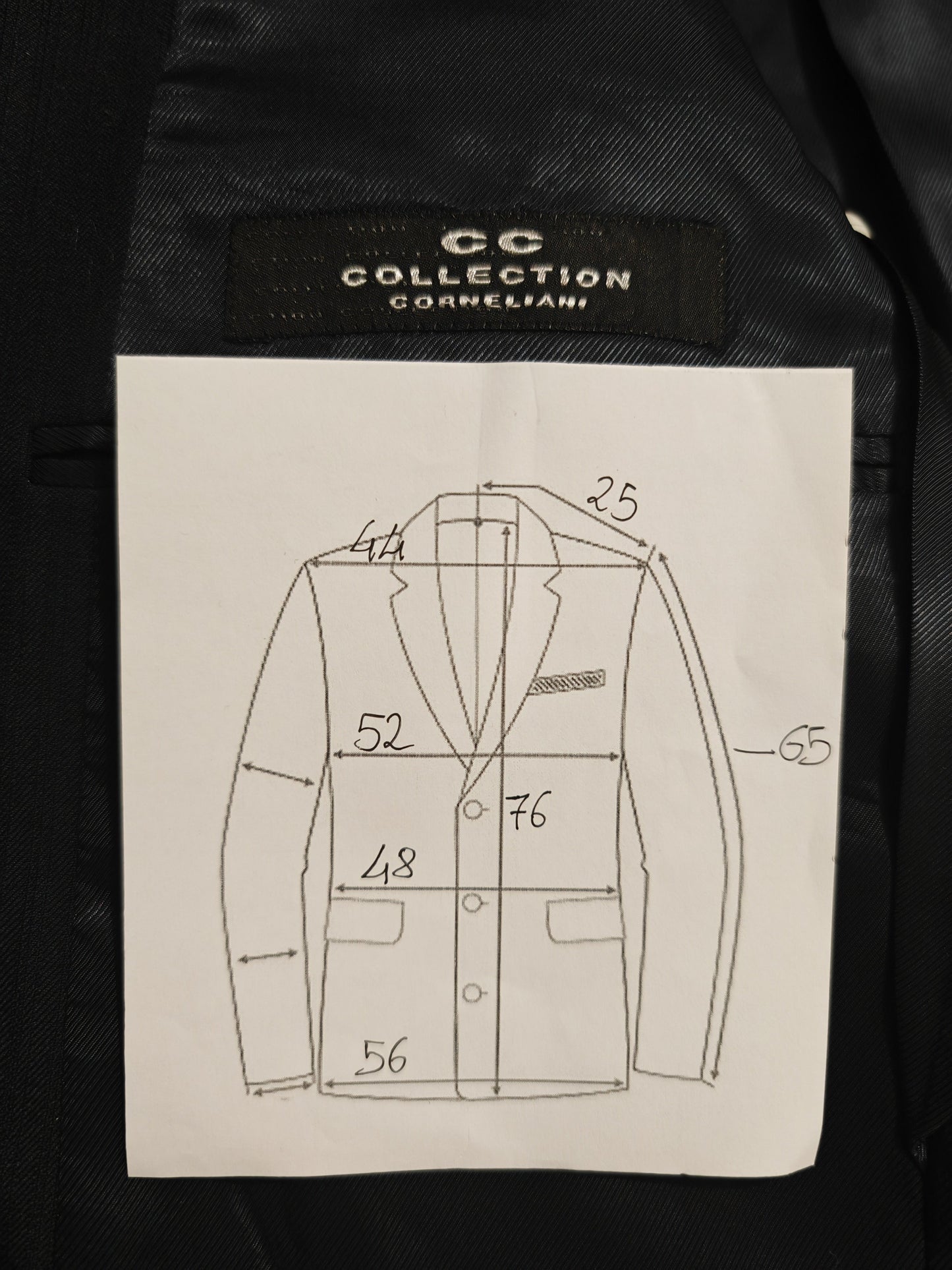 Giacca + panciotto Corneliani lana pettinata blu - tg. 50