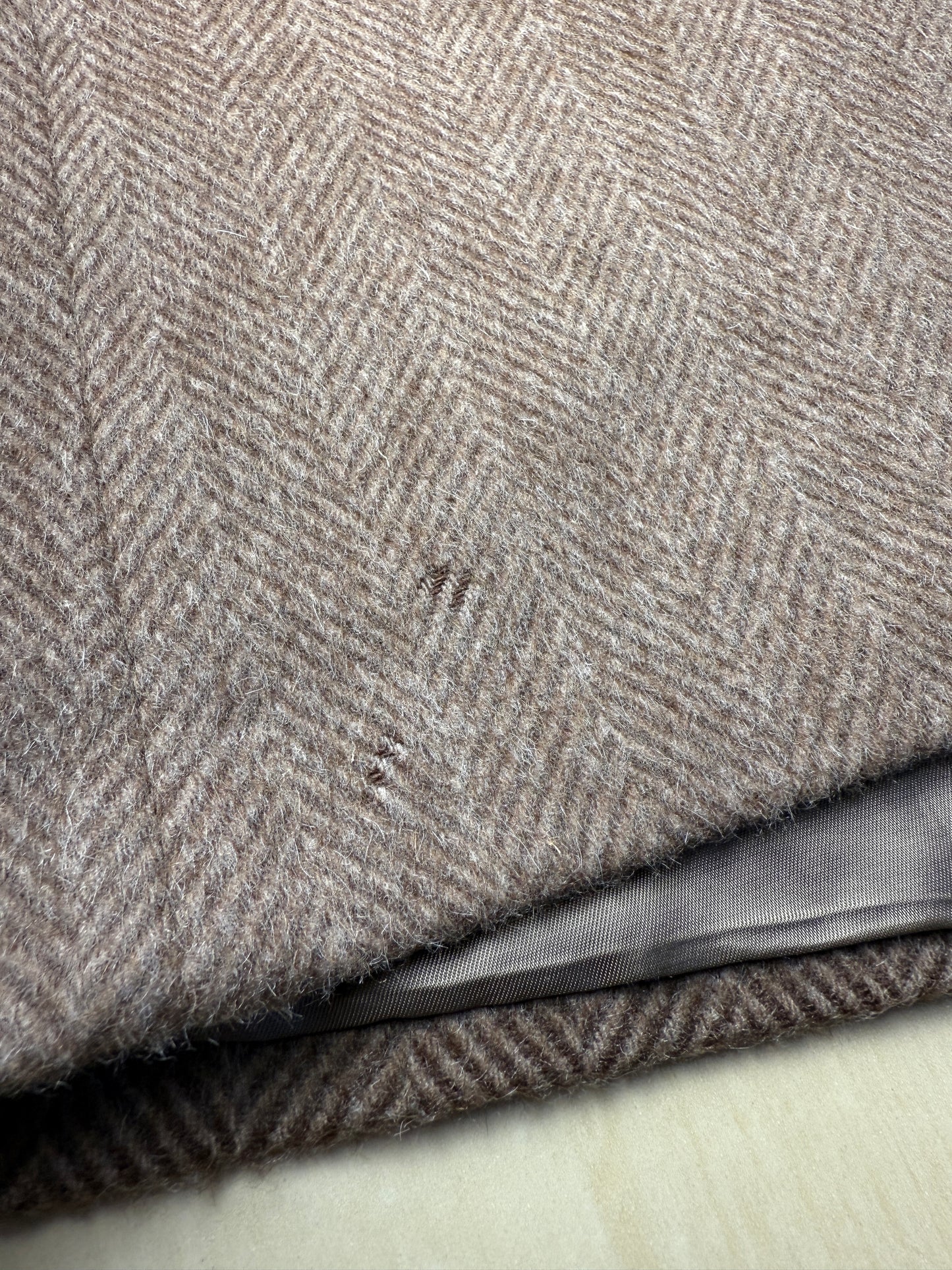 Cappotto raglan anni ‘70/‘80 marrone spigato - tg. 44-48