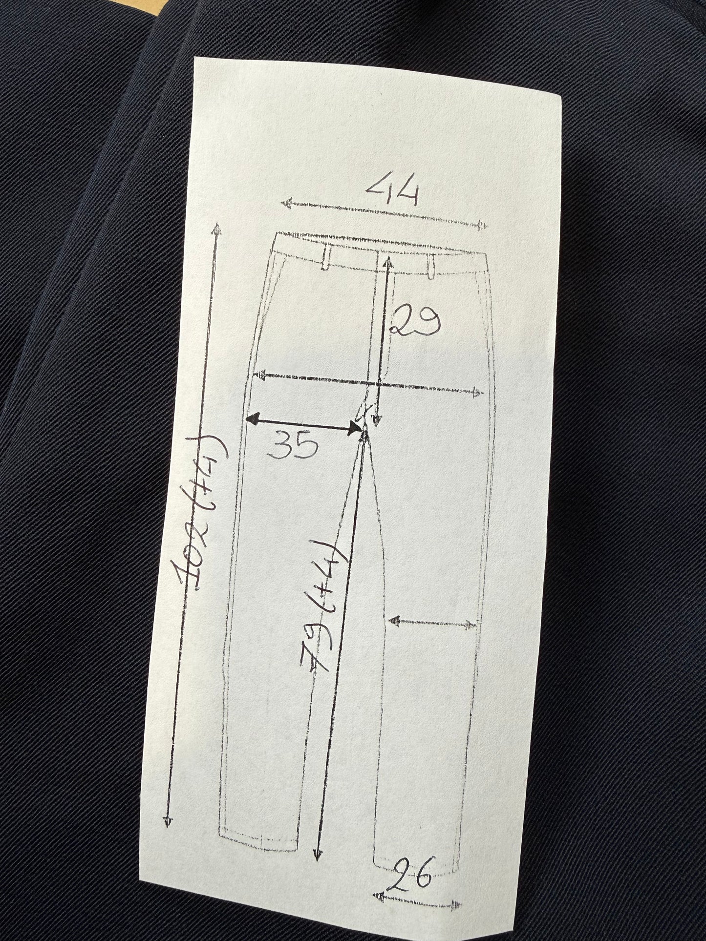 Pantaloni sartoriali anni ‘70 twill pettinato blu - tg. 50