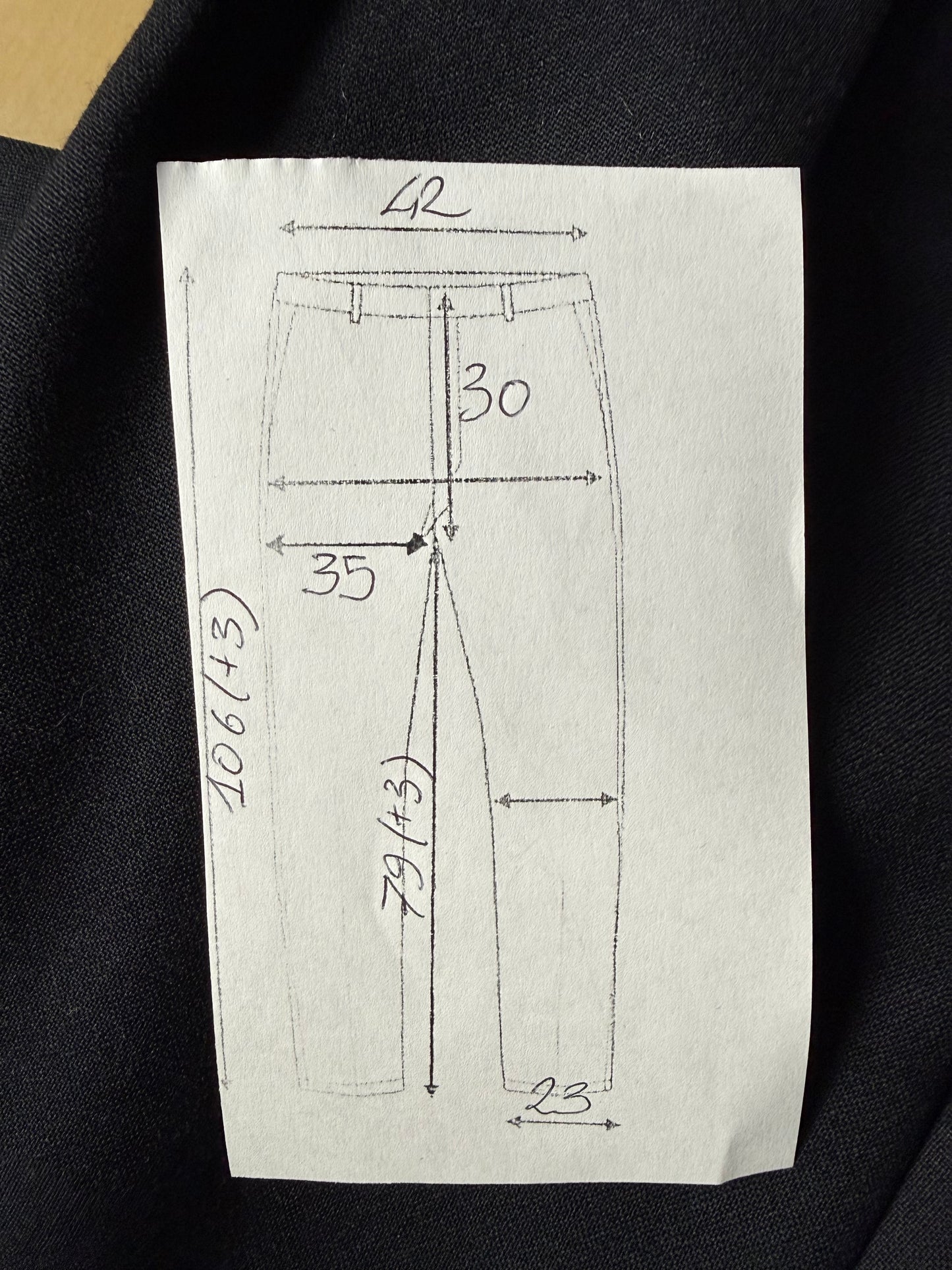 Pantaloni anni ‘80 fresco lana blu notte - tg. 48
