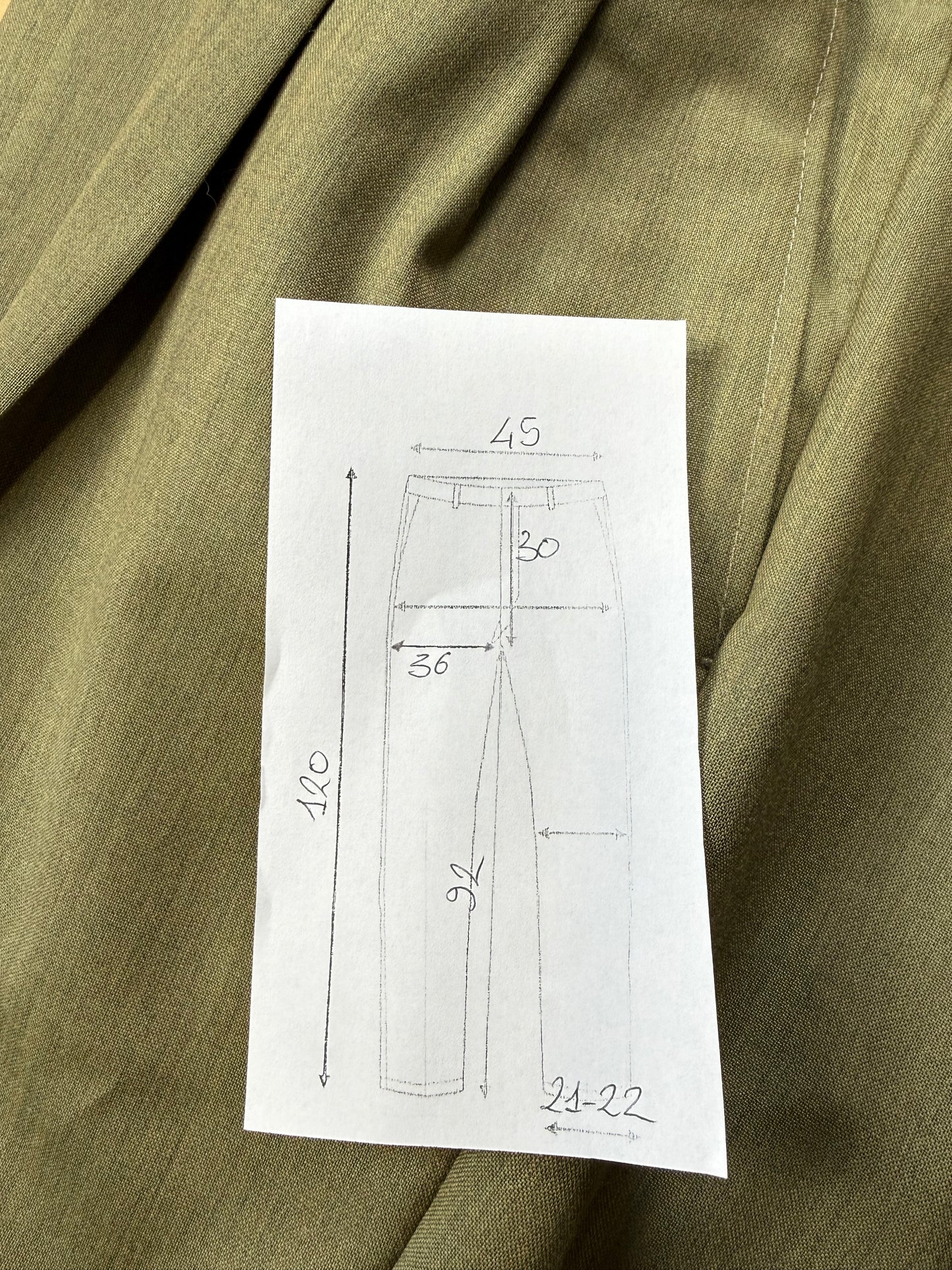 Pantaloni anni ‘80 fresco lana verde oliva (NOS) - tg. 50