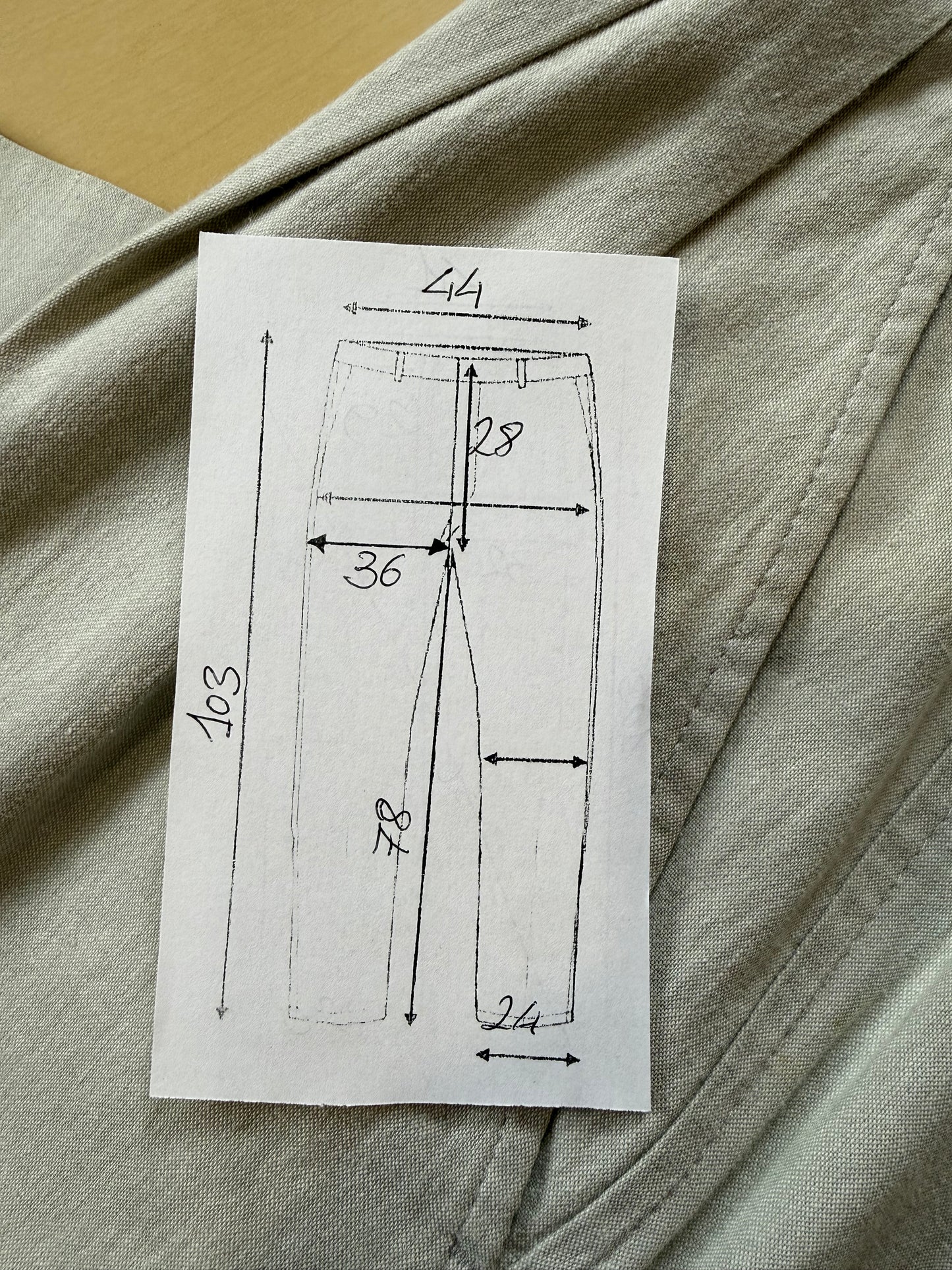 Pantaloni in misto lino anni ‘80 color avorio - tg. 50