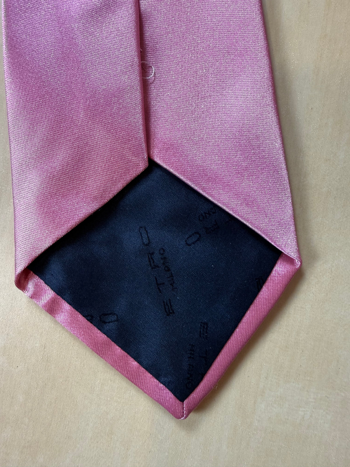 Cravatta Etro raso rosa tinta unita