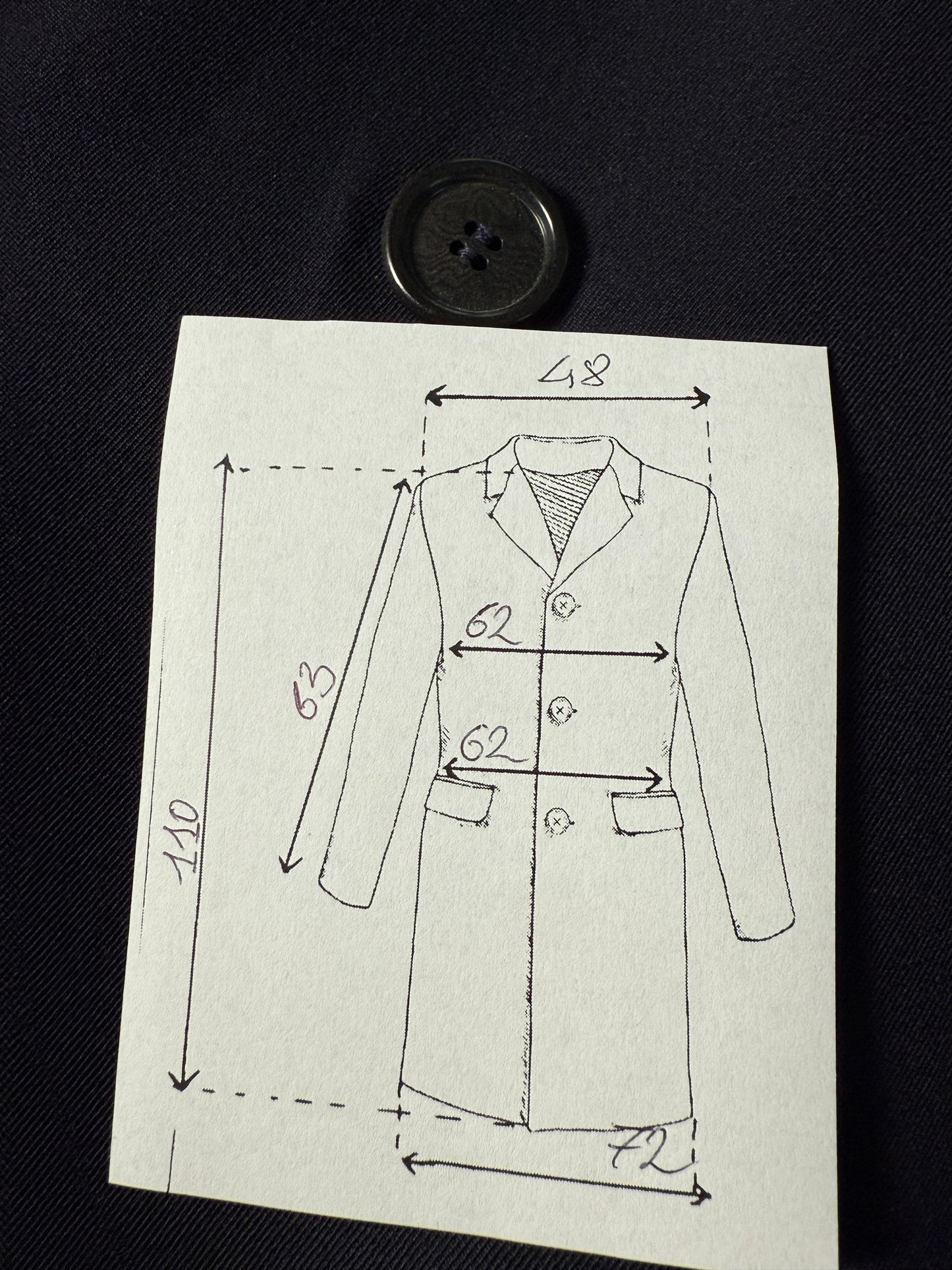 Soprabito doppiopetto Arma dei Carabinieri anni ‘80 serge blu - tg. 48-50