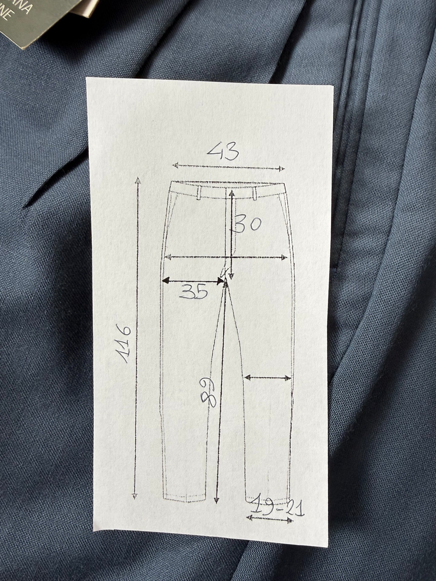 Pantaloni fresco lana verde petrolio 3 pinces anni '80 - tg. 48