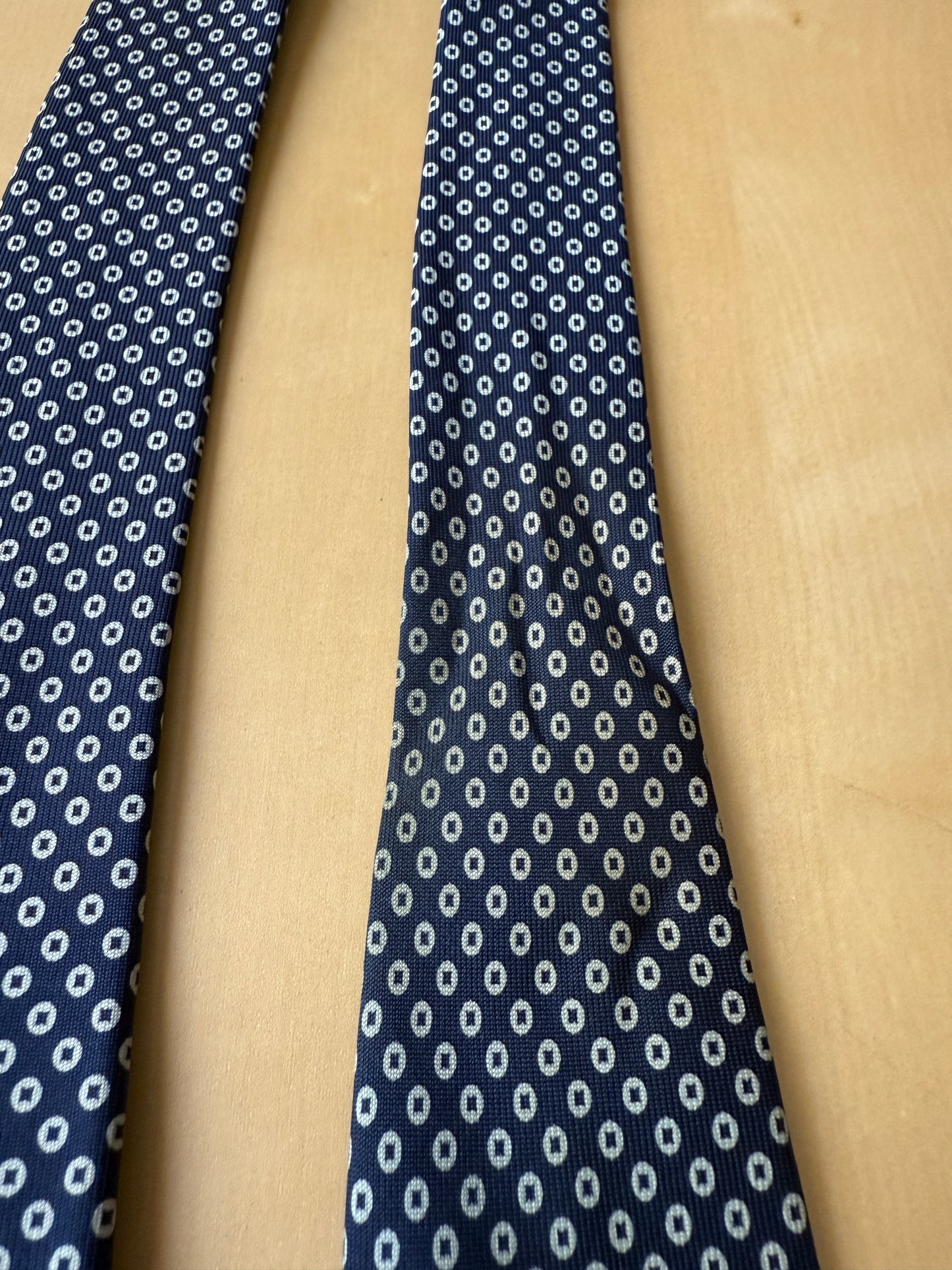 Cravatta Marinella navy micro fantasia cerchiolini