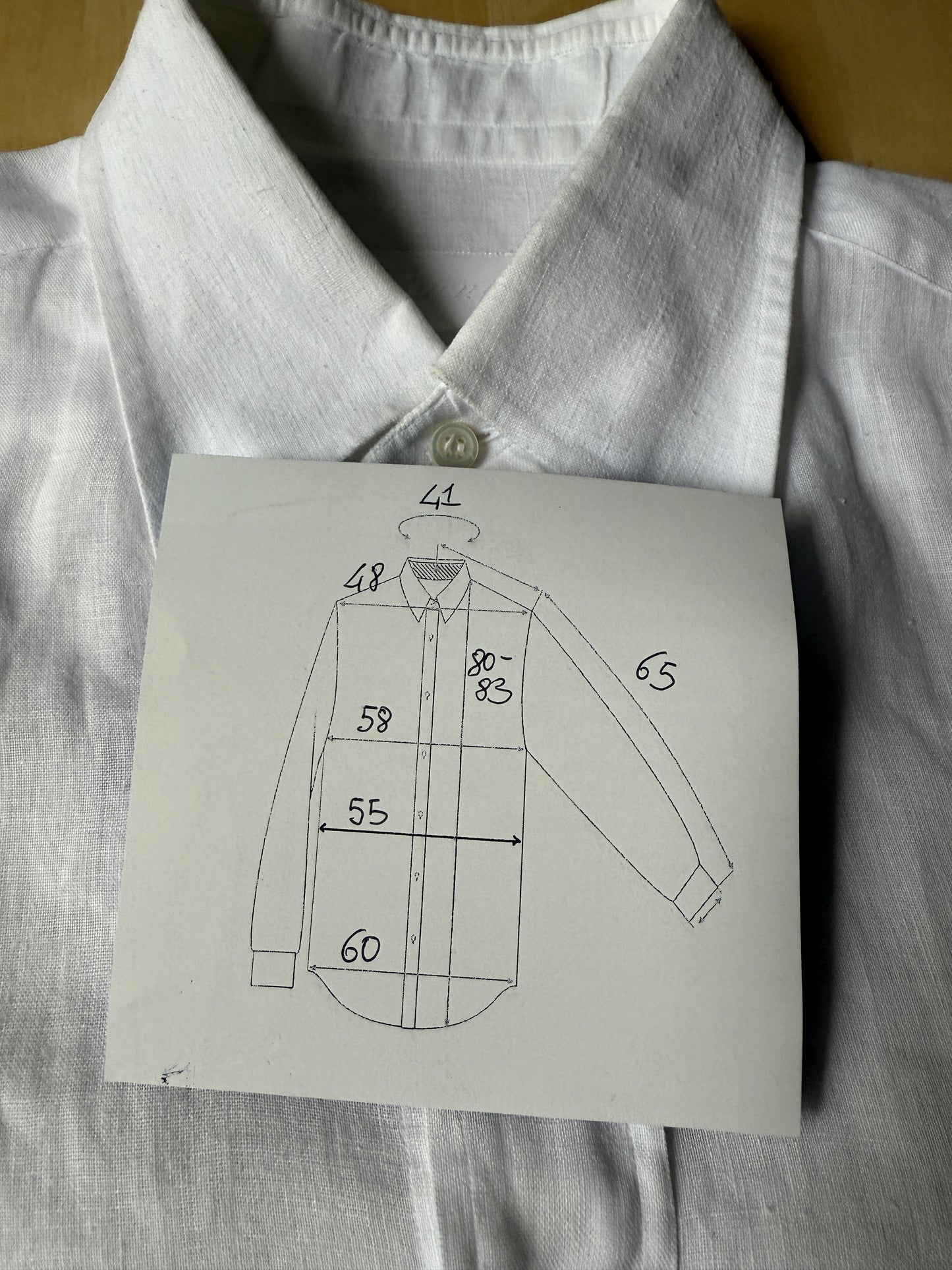 Camicia Brioni bianca in puro lino - L collo 41