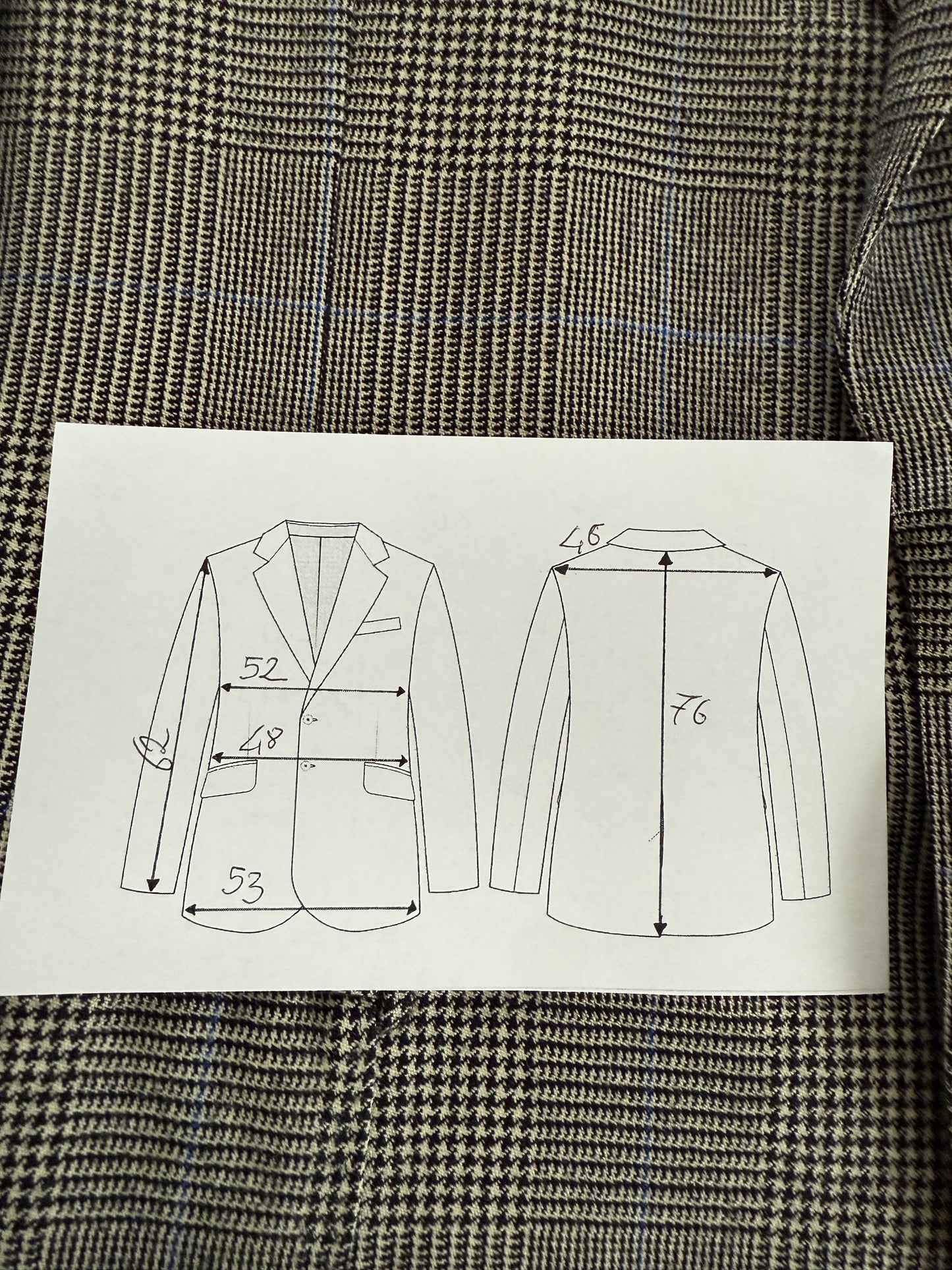 Giacca flanella principe di Galles anni ‘80 - tg. 46/48