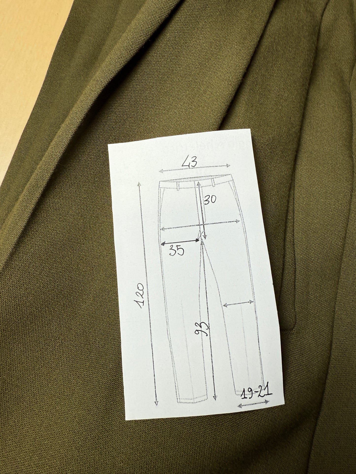 Pantaloni anni ‘80 flanella verde oliva (NOS) - tg. 48