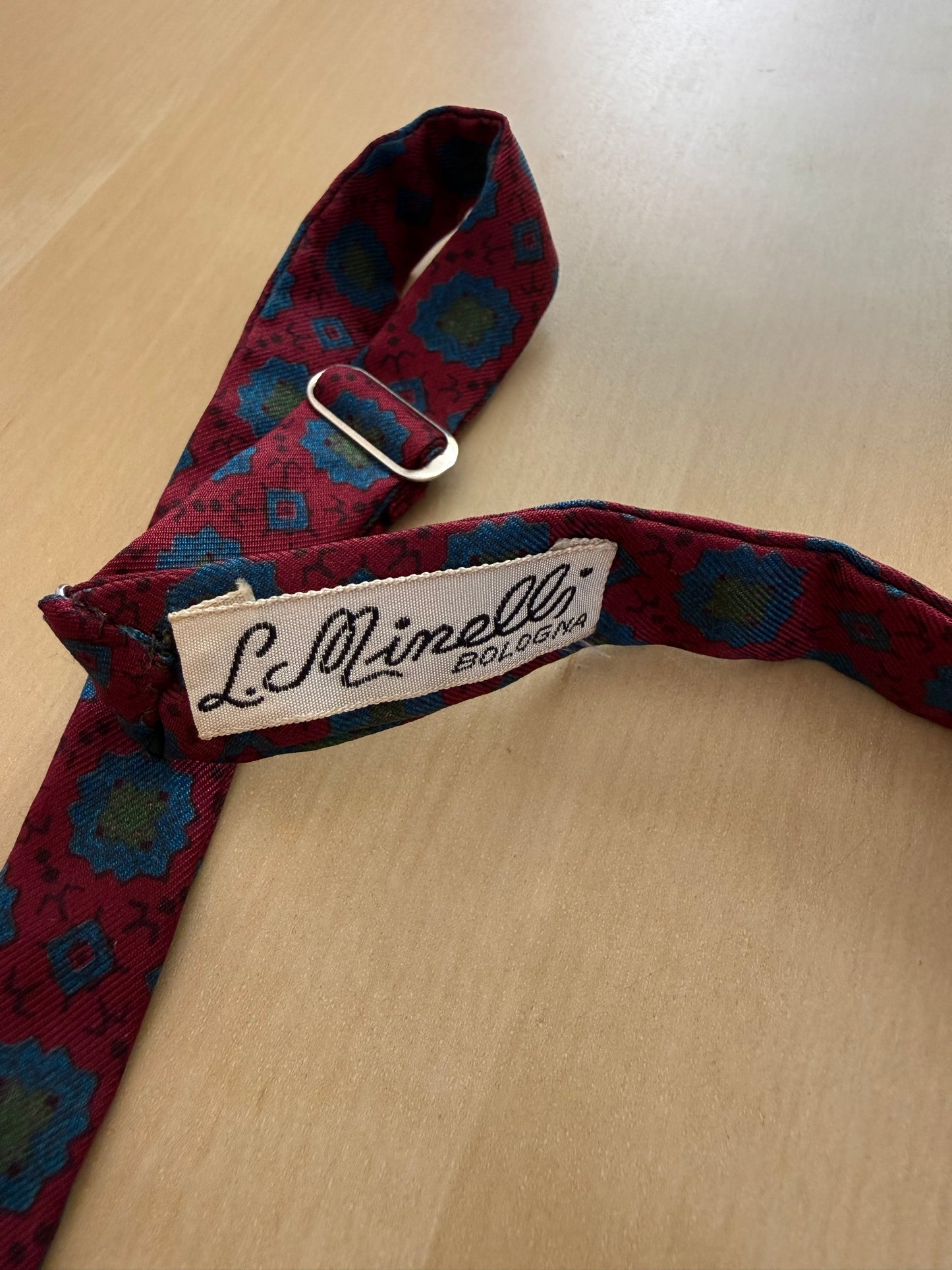 Papillon vintage rosso micro fantasia