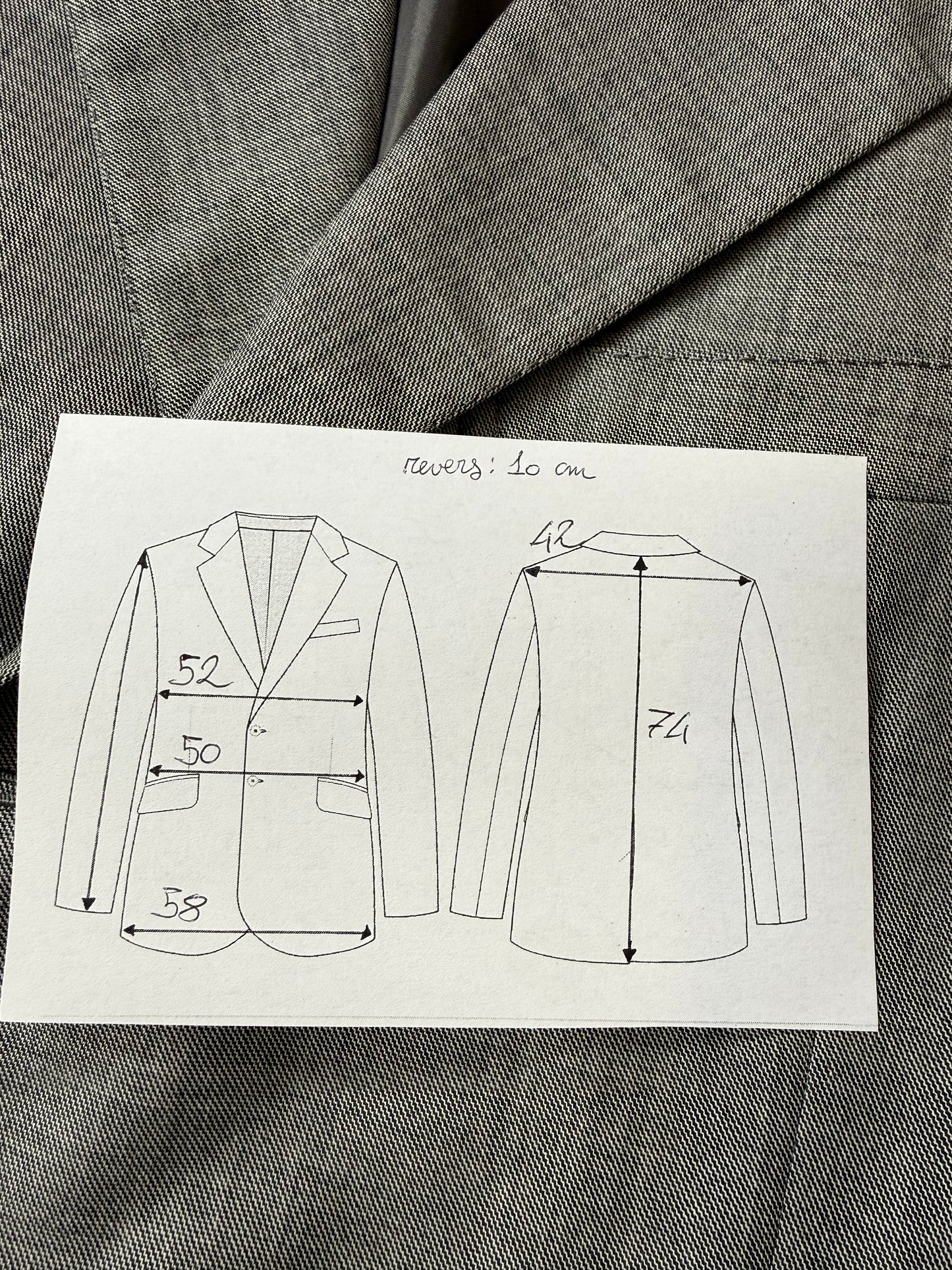 Giacca in grisaglia sartoriale anni ‘70 - tg. 46