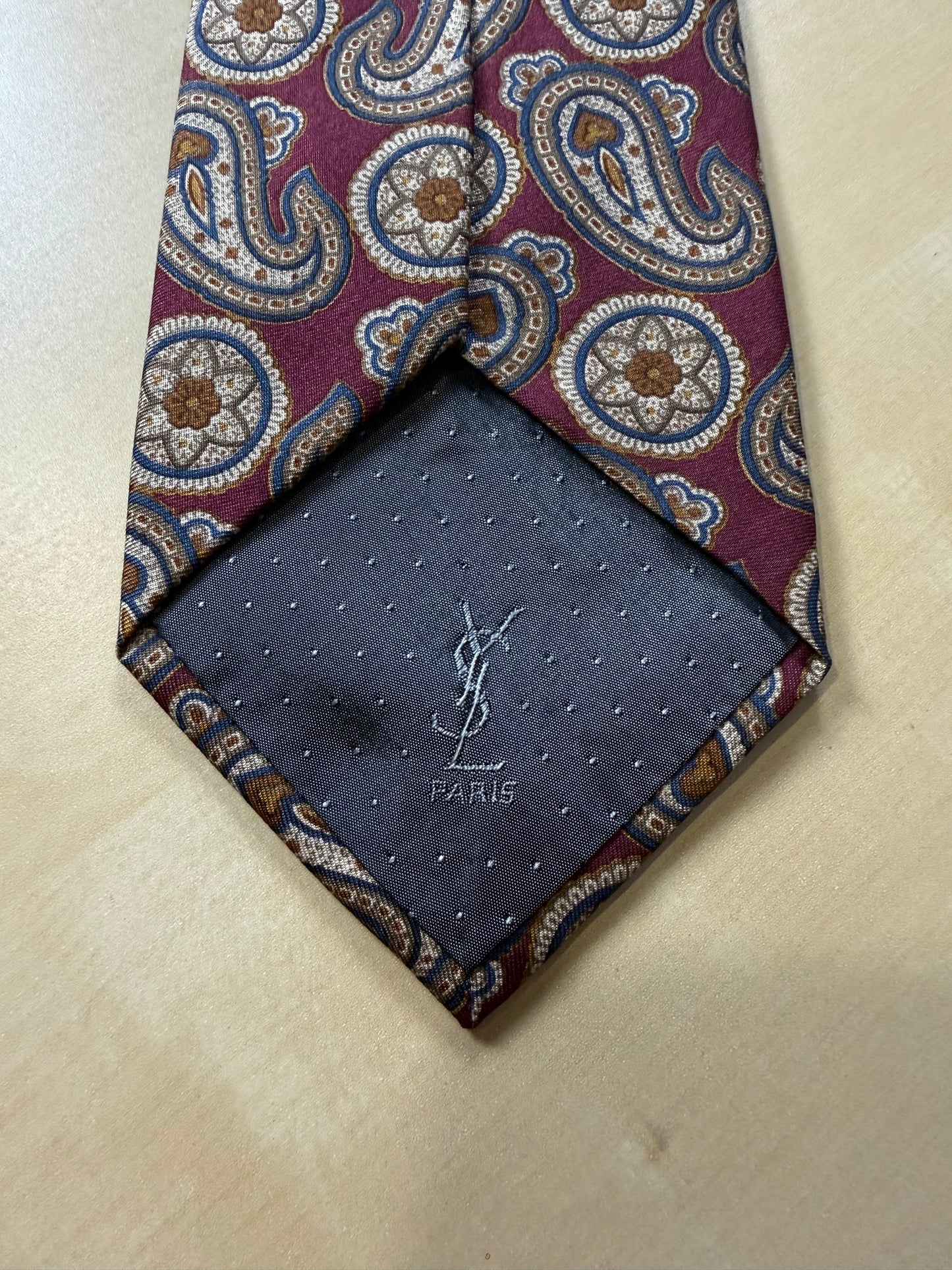 Cravatta Yves Saint Laurent paisley vintage