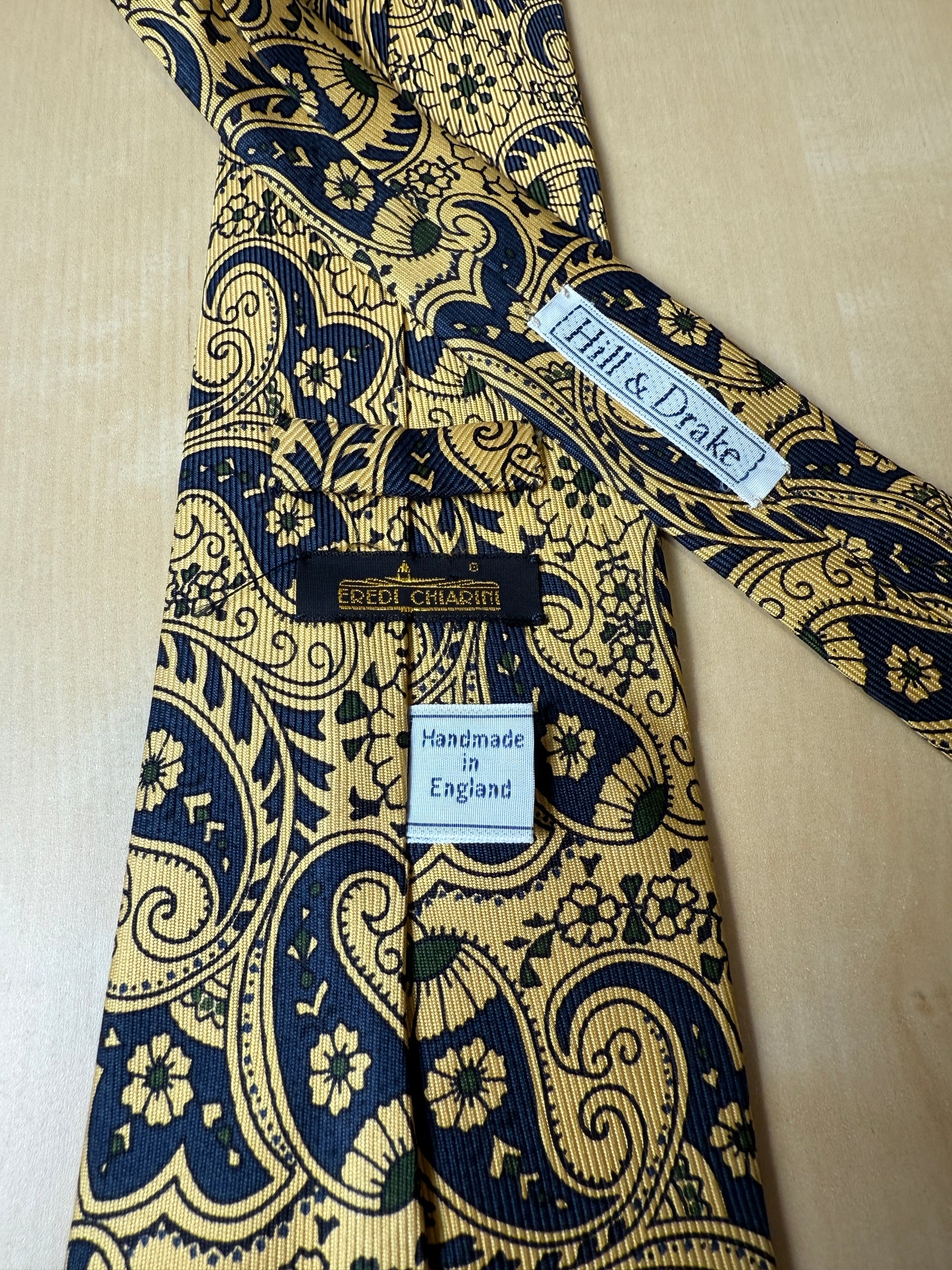 Cravatta paisley Hill & Drake made in England