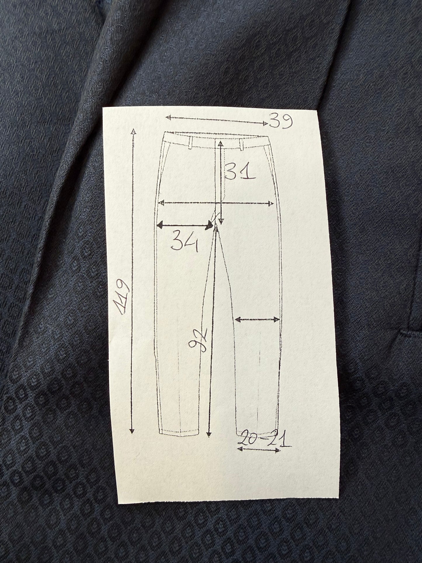 Pantaloni cotone fantasia jacquard anni '80 (NOS) - tg. 44/46