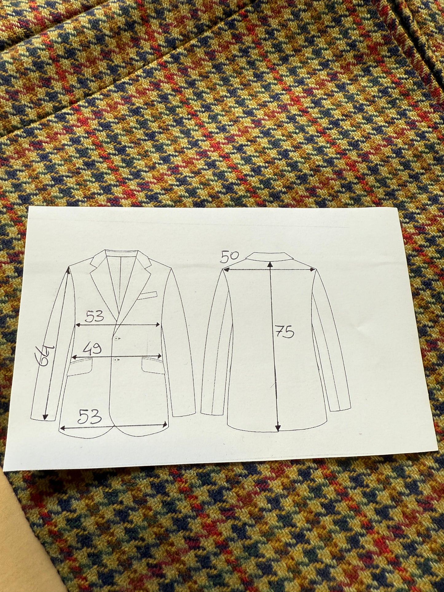 Giacca anni ‘80 pied-de-poule in misto lana - tg. 48