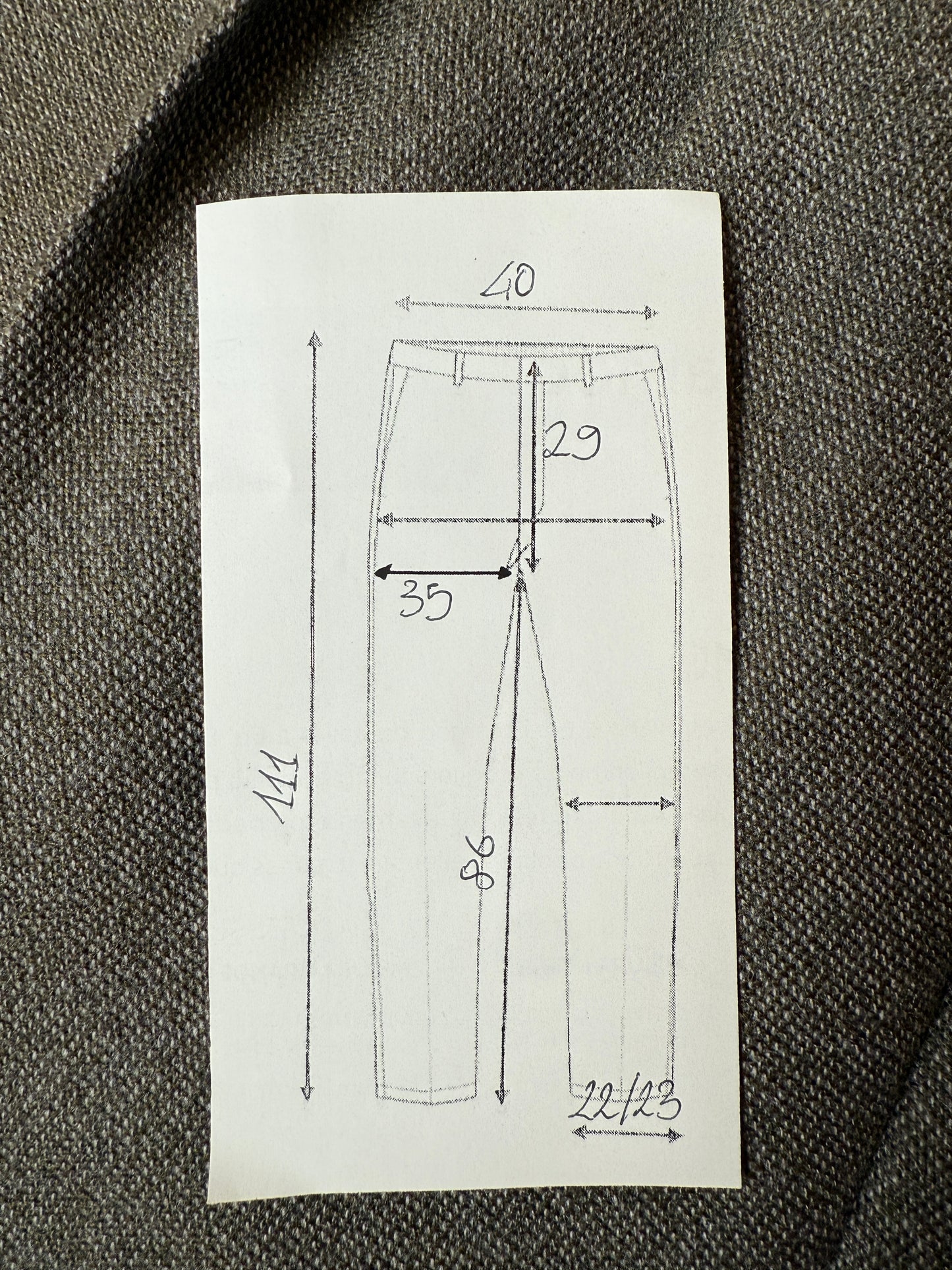 Pantaloni anni ‘80 grigio/cachi sale pepe (NOS) - tg. 46