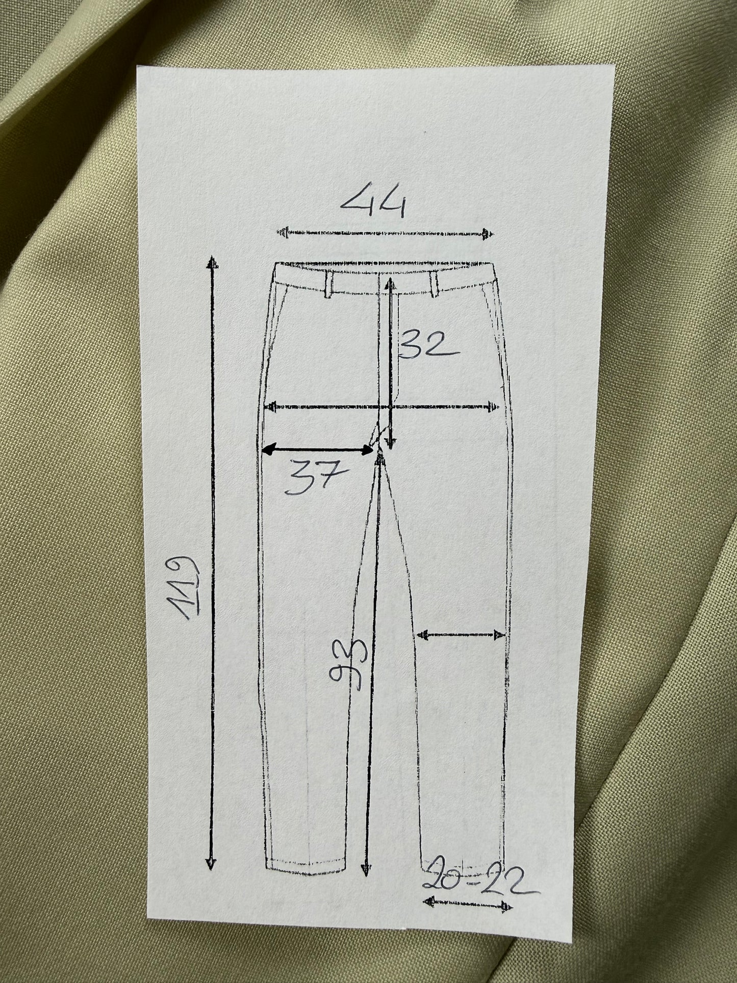 Pantaloni fresco lana bianco avorio anni '80 (NOS) - tg. 50