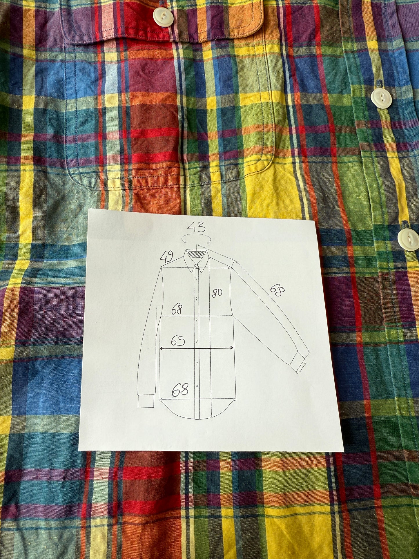 Camicia Ralph Lauren in seta e lino a quadri - XXL