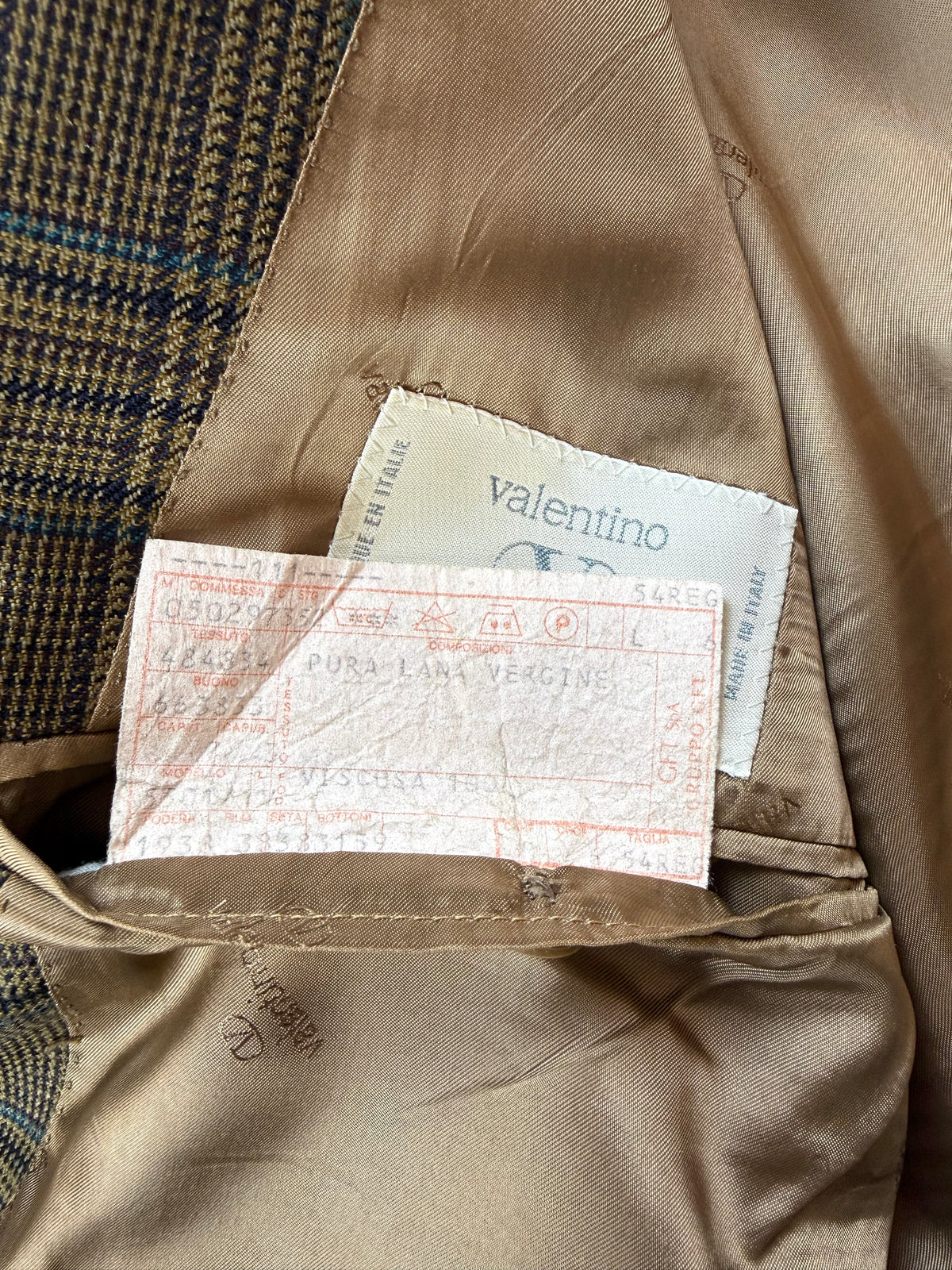 Giacca Valentino anni '80 principe di Galles verde - tg. 52