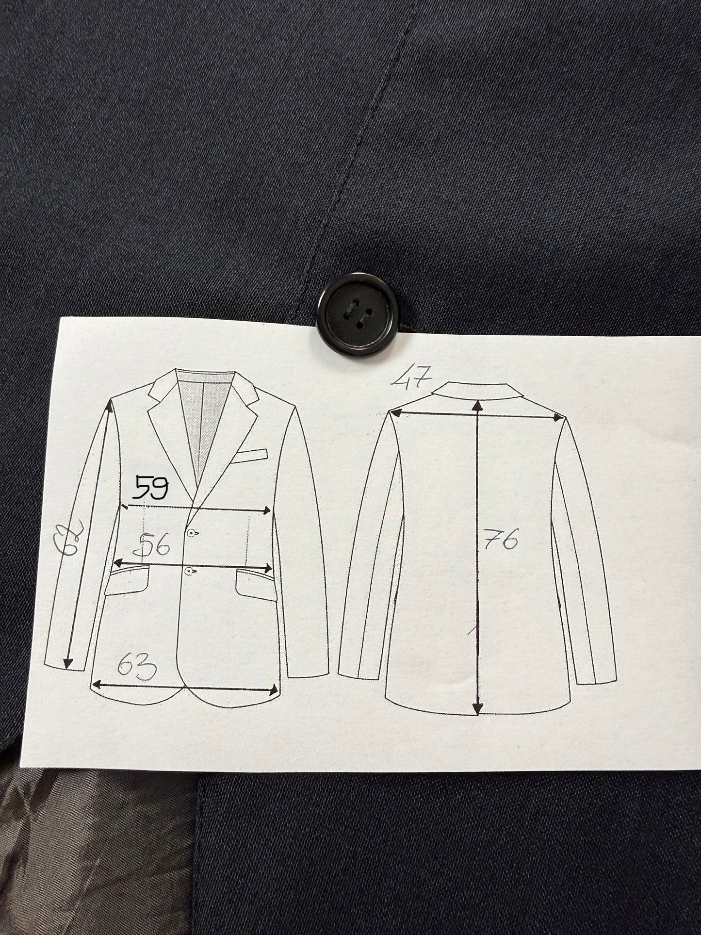 Giacca sartoriale anni '50/'60 fresco lana-mohair - tg. 52/54