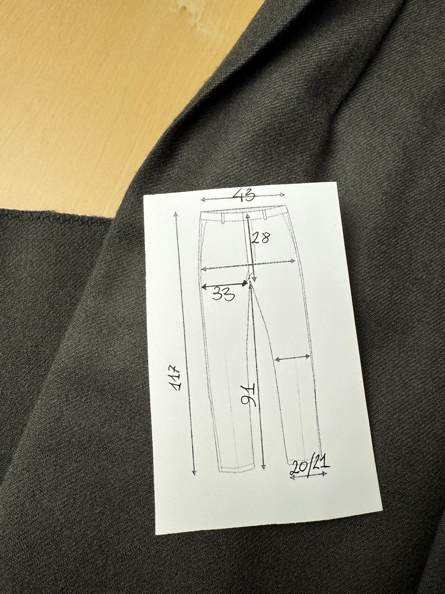 Pantaloni anni ‘70/‘80 in flanella verde scuro (NOS) - tg. 48