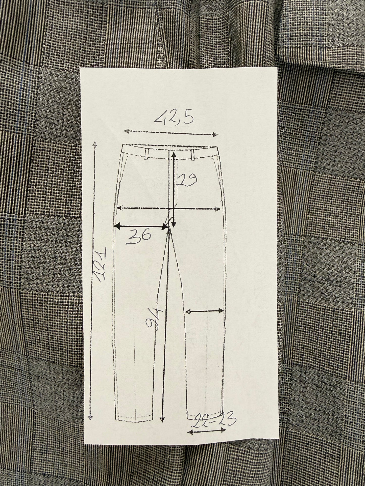 Pantaloni fresco lana principe di Galles anni '80 (NOS) - tg. 48