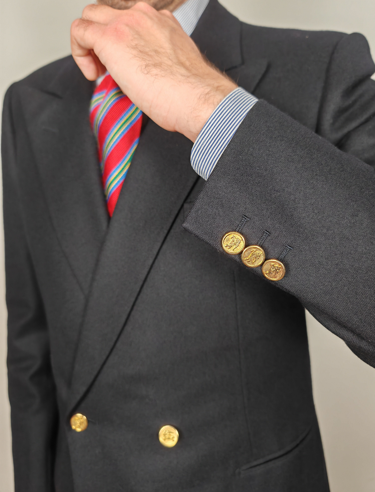 Blazer Burberrys doppiopetto navy anni '80 - tg. 48/50