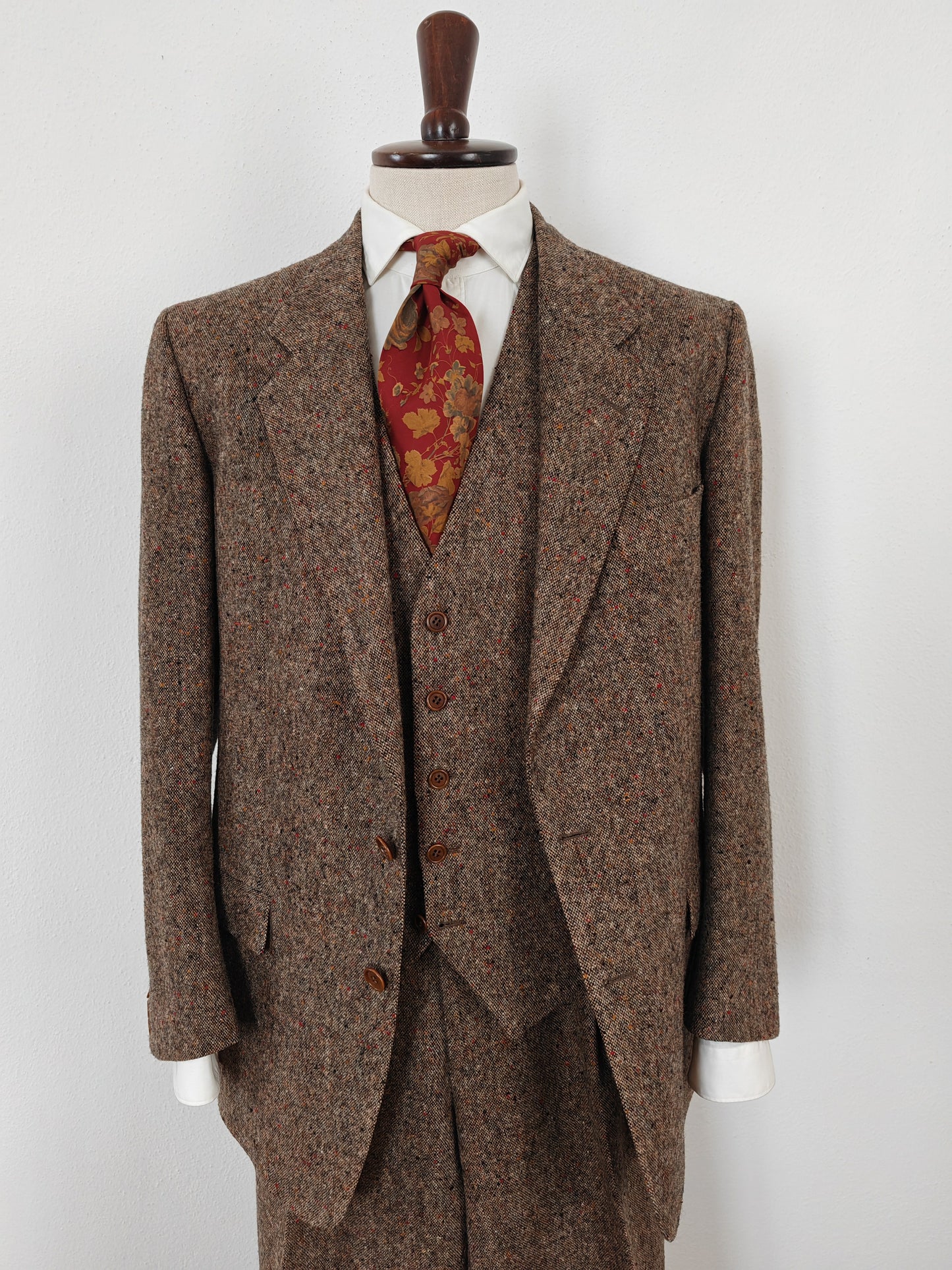 Completo 3 pezzi in Irish tweed tessuto Mario Zegna - tg. 56