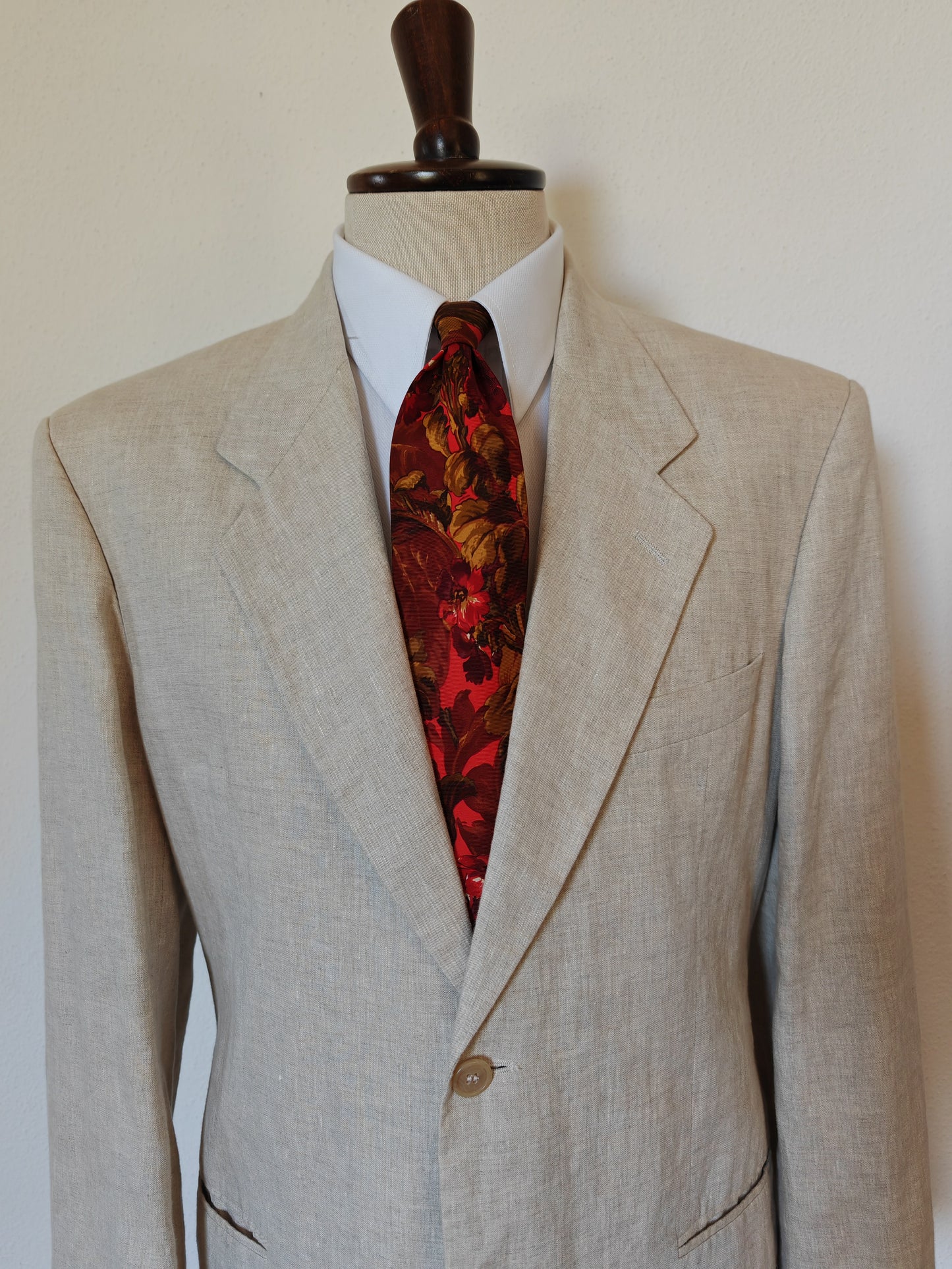 2-button jacket 100% linen - size 52