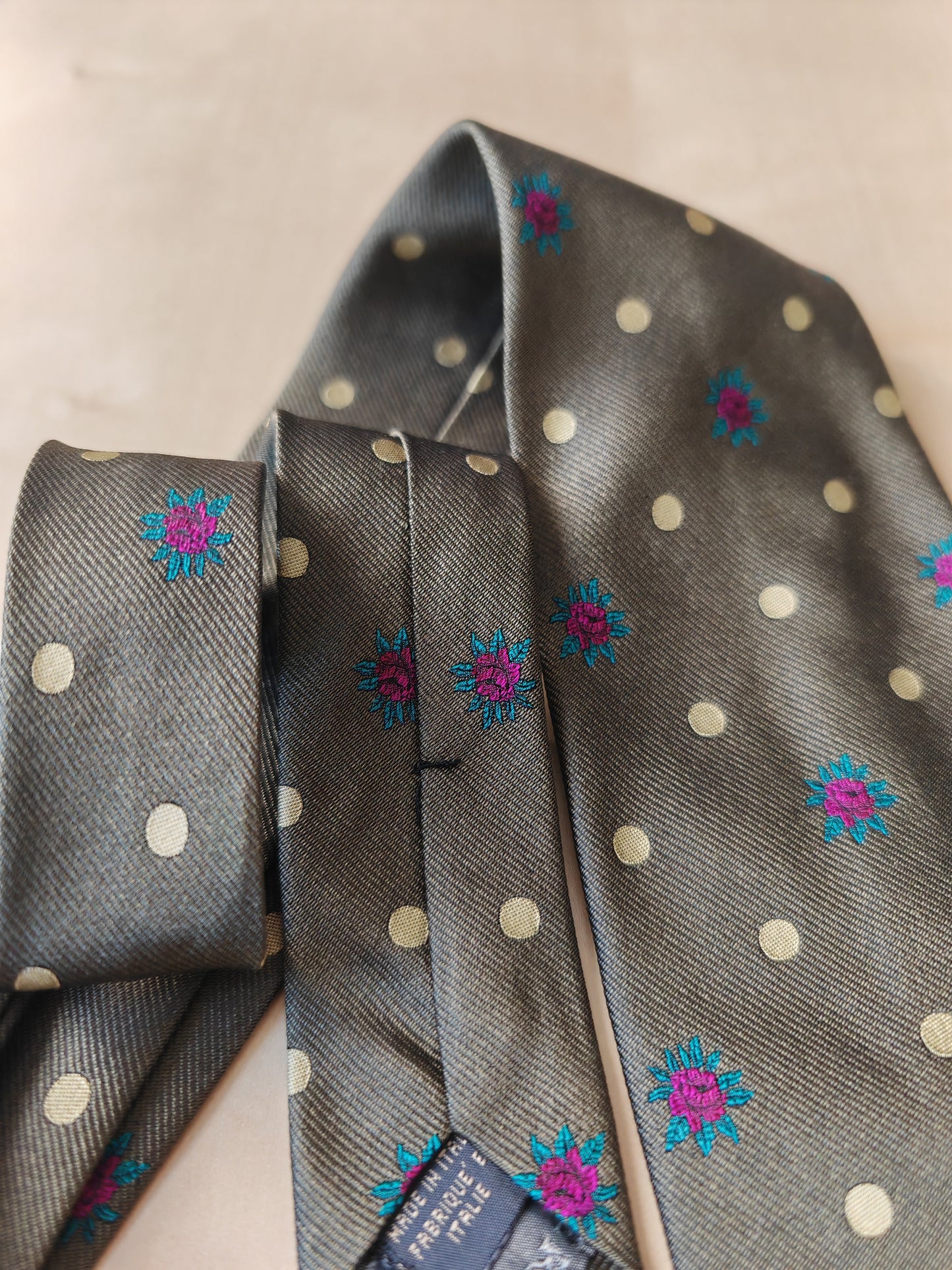 Cravatta Oliver Valentino pois e fiori