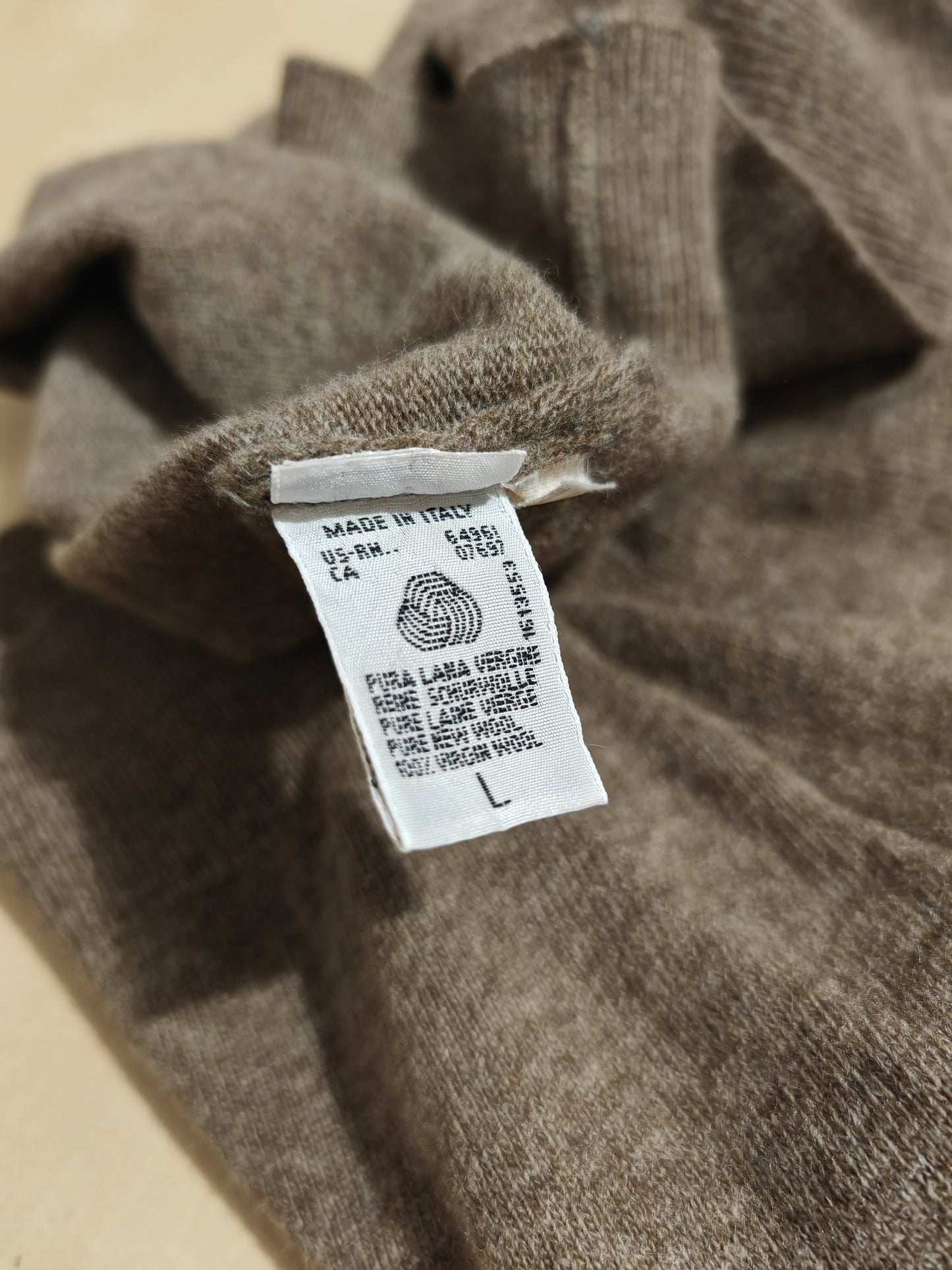 Gilet in pura lana merino color tabacco - XL